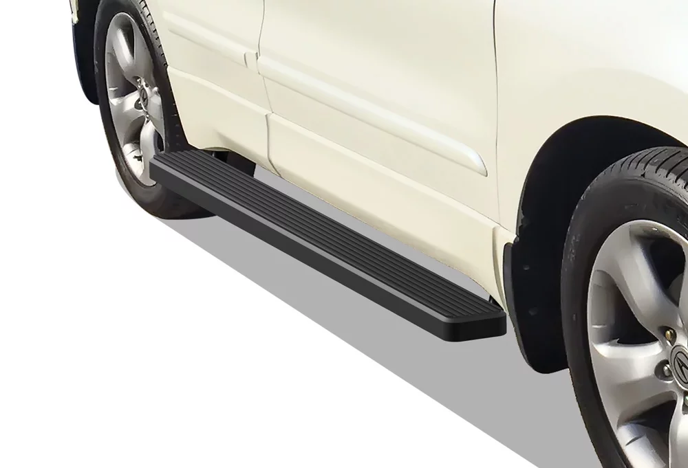 APS iBoard Running Boards 5 inches Matte Black Compatible with Acura MDX 2007-2010 (Nerf Bars Side Steps Side Bars)