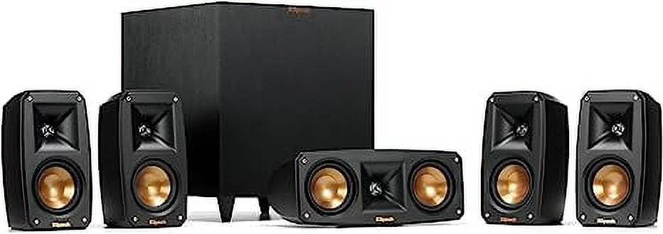 Open Box Klipsch Reference Theater Pack 5.1 Channel Surround Sound System 1064177 - Black