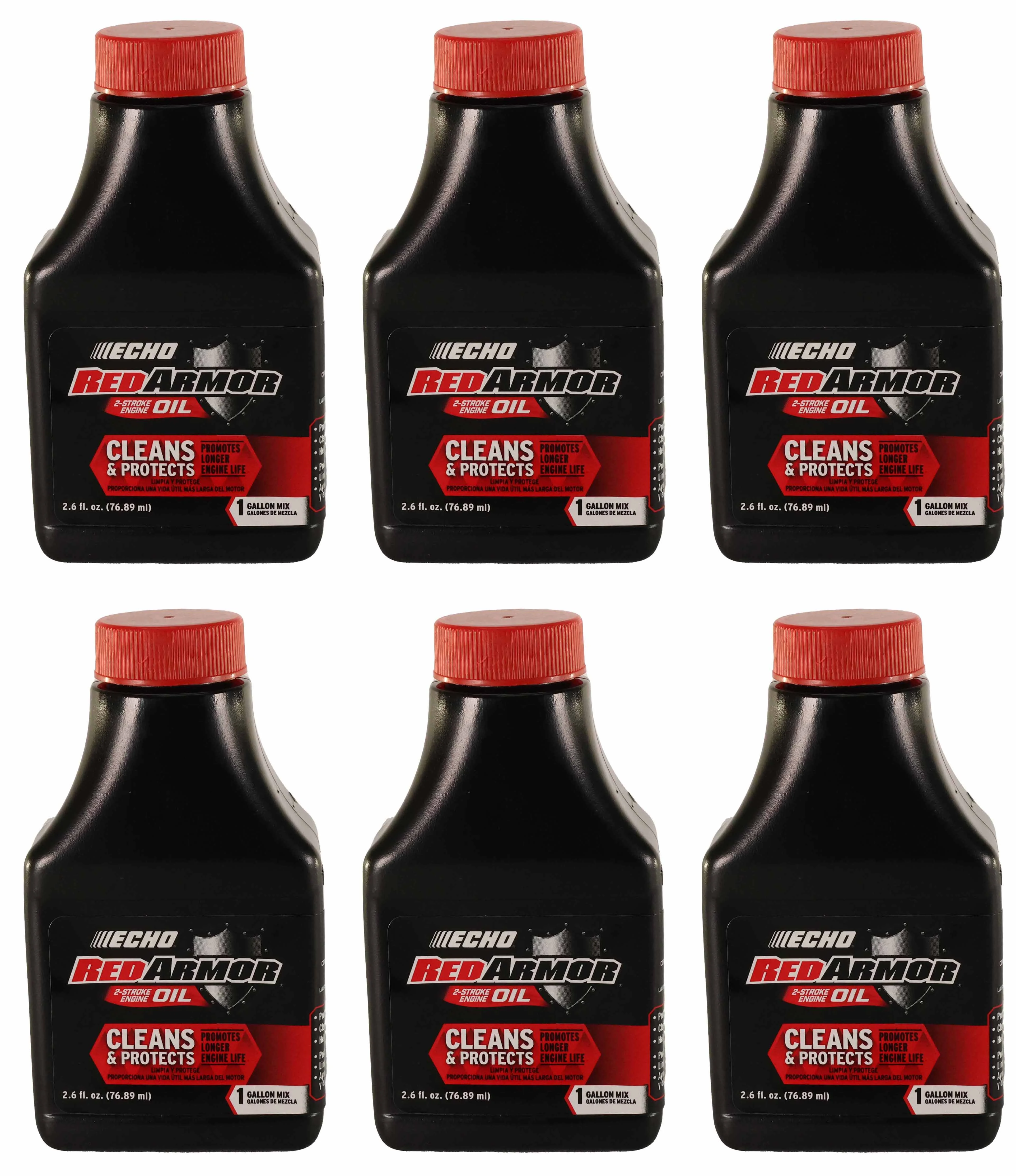 Echo Original Equipment 6-PACK Red Armor 2-Cycle Engine Oil (2.6 fl oz Bottle) - 6550001