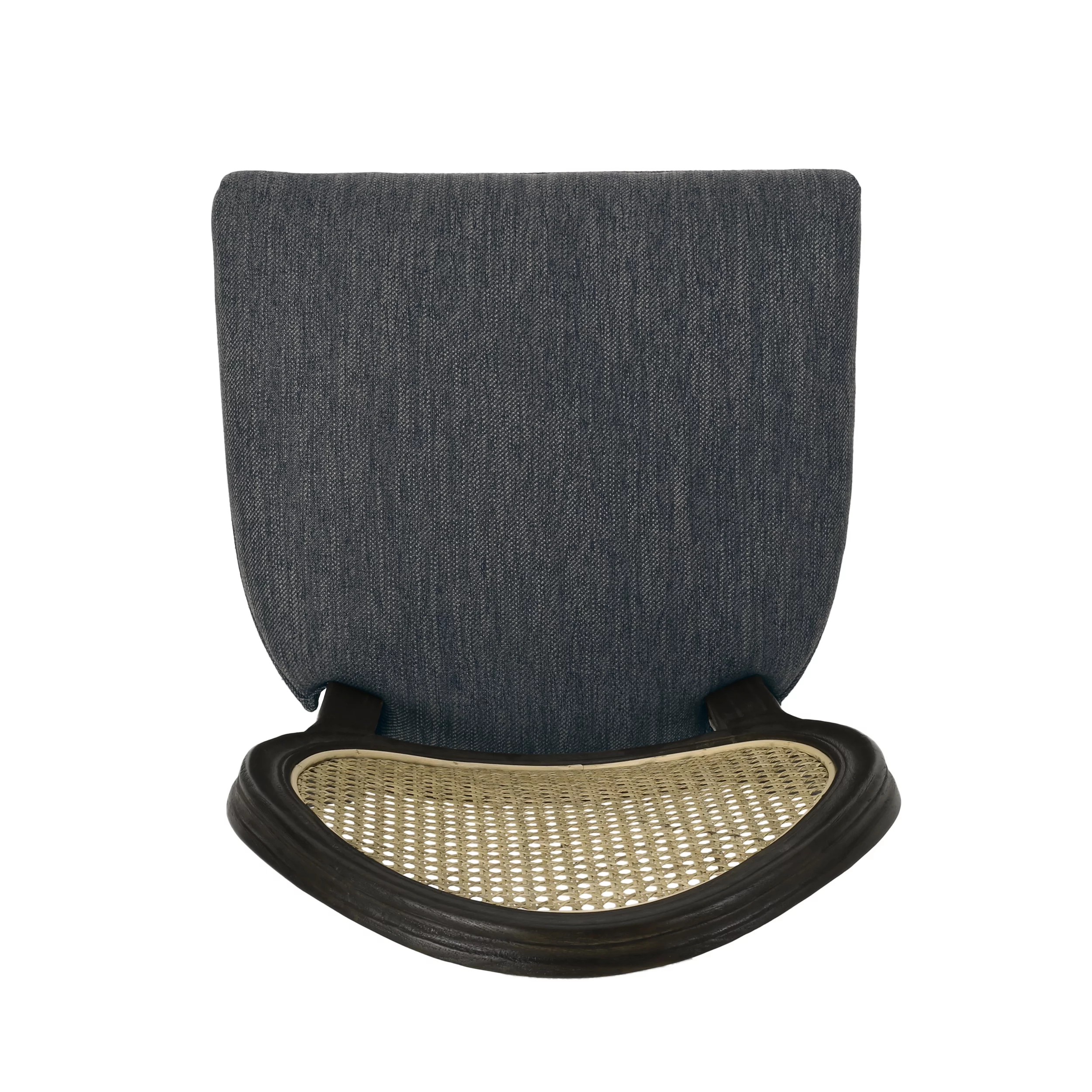 Noble House Chardean Upholstered Wood Barstools, Set of 2, Charcoal