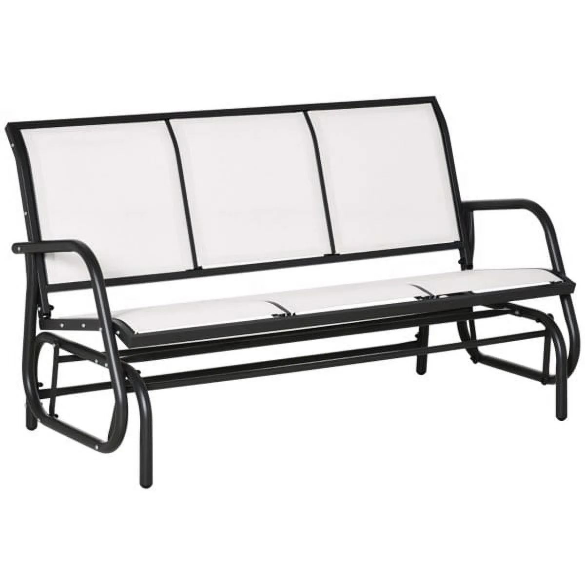 SYTHERS Outdoor Glider Bench 3-Person Rocking Chair Gliding Chair for Garden Patio, Maximum Load 660 lbs