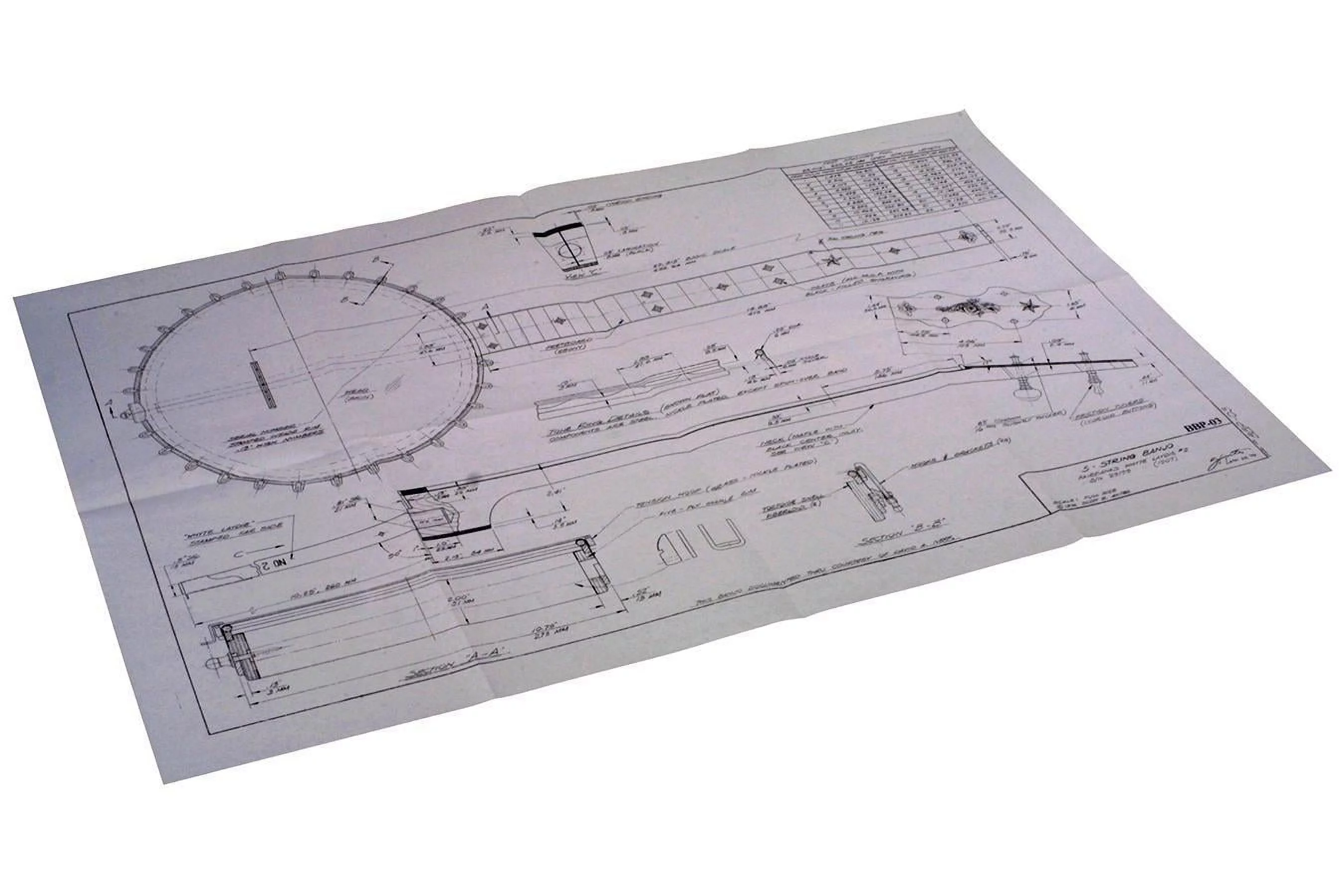 A.C. Fairbanks Whyte Laydie #2, 5 String Banjo Plan