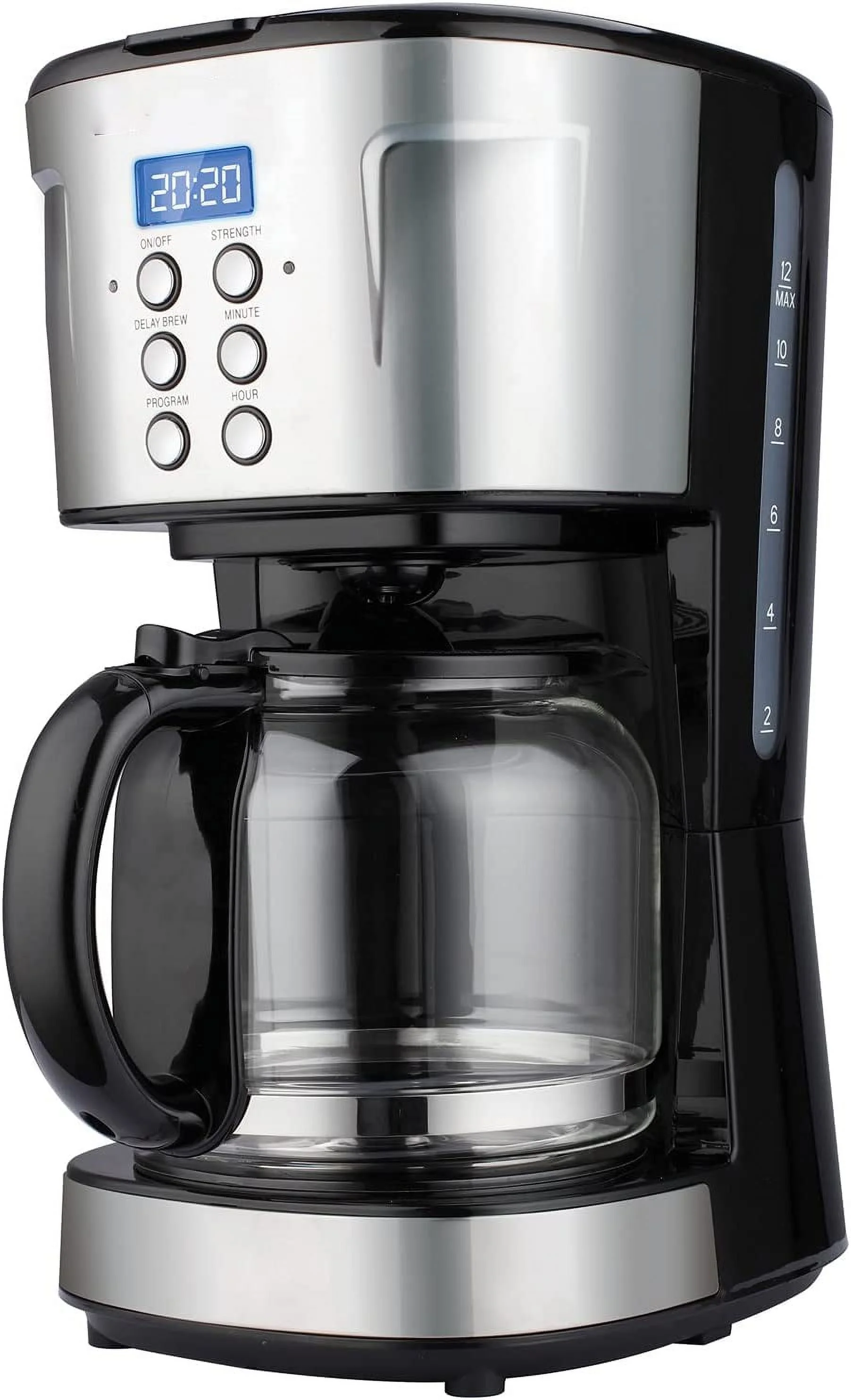 Coffee Maker, Programmable 12-Cup Machine, Multiple Brew Strength, Keep Warm