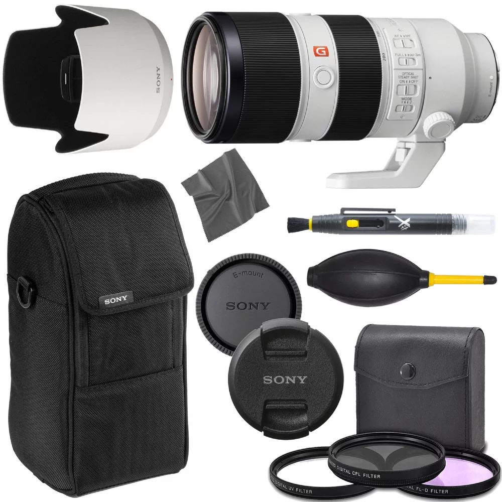 Sony FE 70-200mm f/2.8 GM OSS: Lens (SEL70200GM)+ AOM Pro Starter Bundle Kit - International Version (1 Year AOM Warranty)