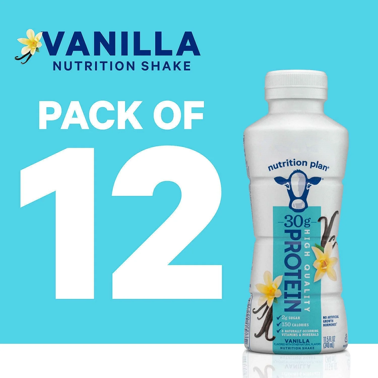 Fair Life Nutrition Plan High Protein Liquid Shake, Vanilla, 11.5 Fl Oz, Pack of 12