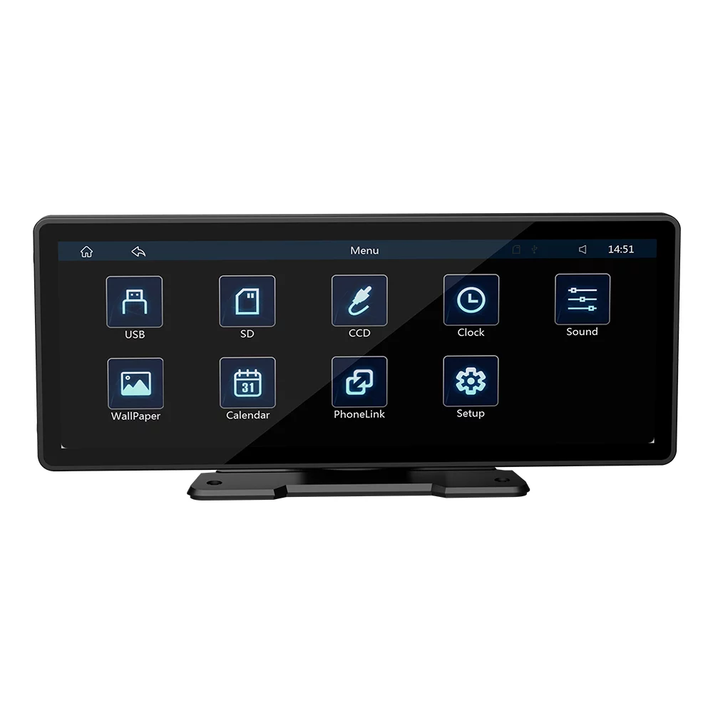 OWSOO 9.3 Inch Car Stereo MP5 Player Hands-Free Calling Support Carplay Android Auto Phone Link Reversing Assist U-DiskTF with Adjustable Bracket