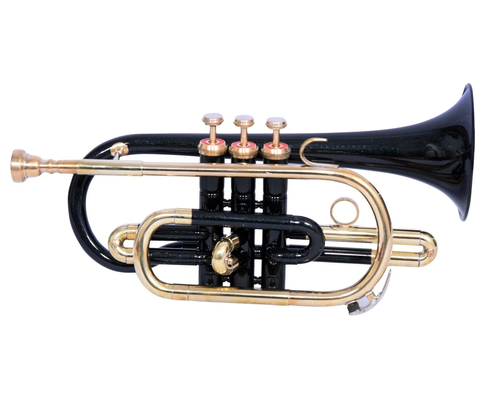 Cornet black and brass color finish Bb pitch with hard case bad and mouthpiece