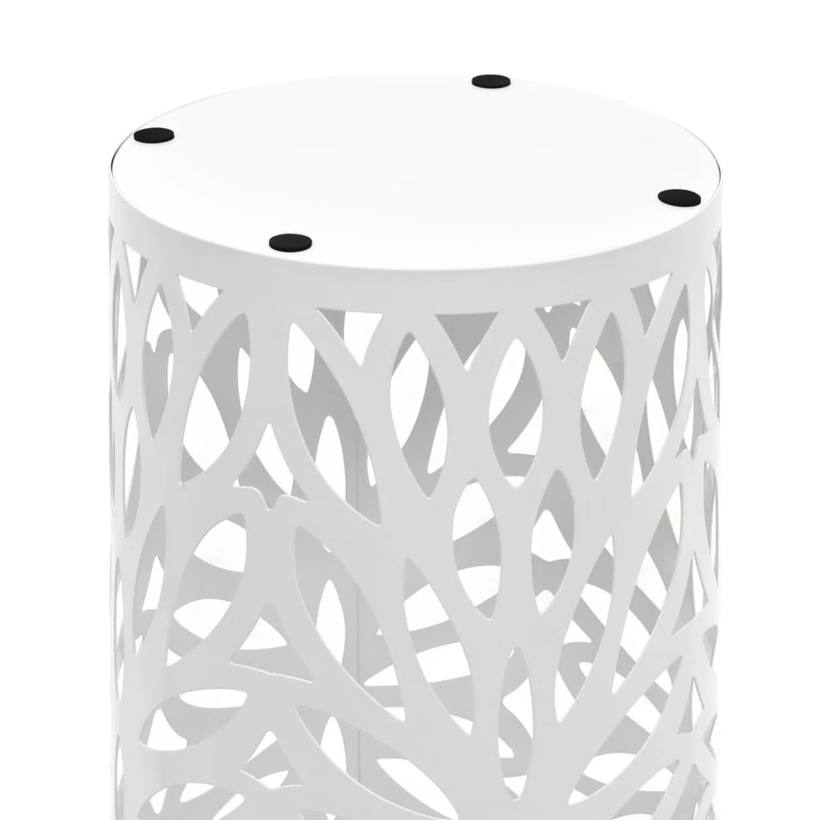 walmeck Umbrella Stand Leaves Steel White