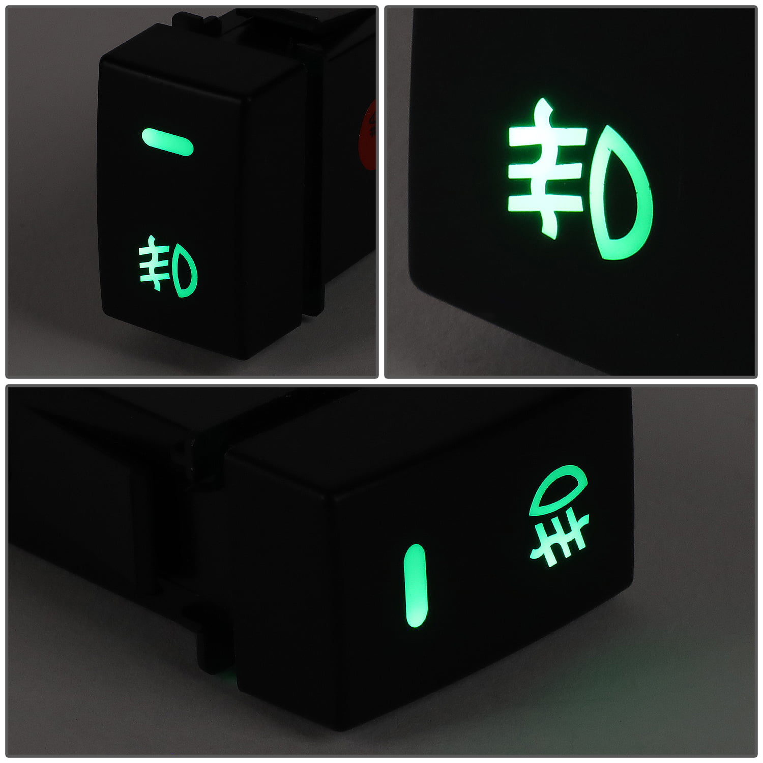 DNA Motoring FLSW-015 For 2014-2022 Honda Civic CR-V Fit HR-V Accord OE Style Dash Mounted Fog Light Lamp Switch with Wiring Harness