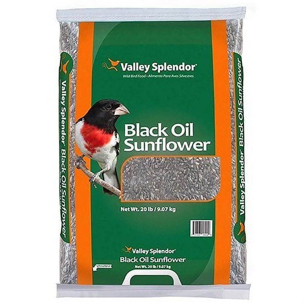 Valley Splendor Black Oil Sunflower Seeds, 20 lbs