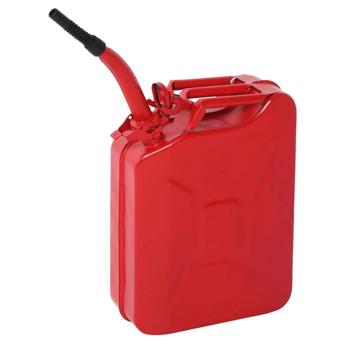 Bornmio 20L US Standard Cold-rolled Plate Petrol Diesel Can Gasoline Bucket with Oil Pipe Red