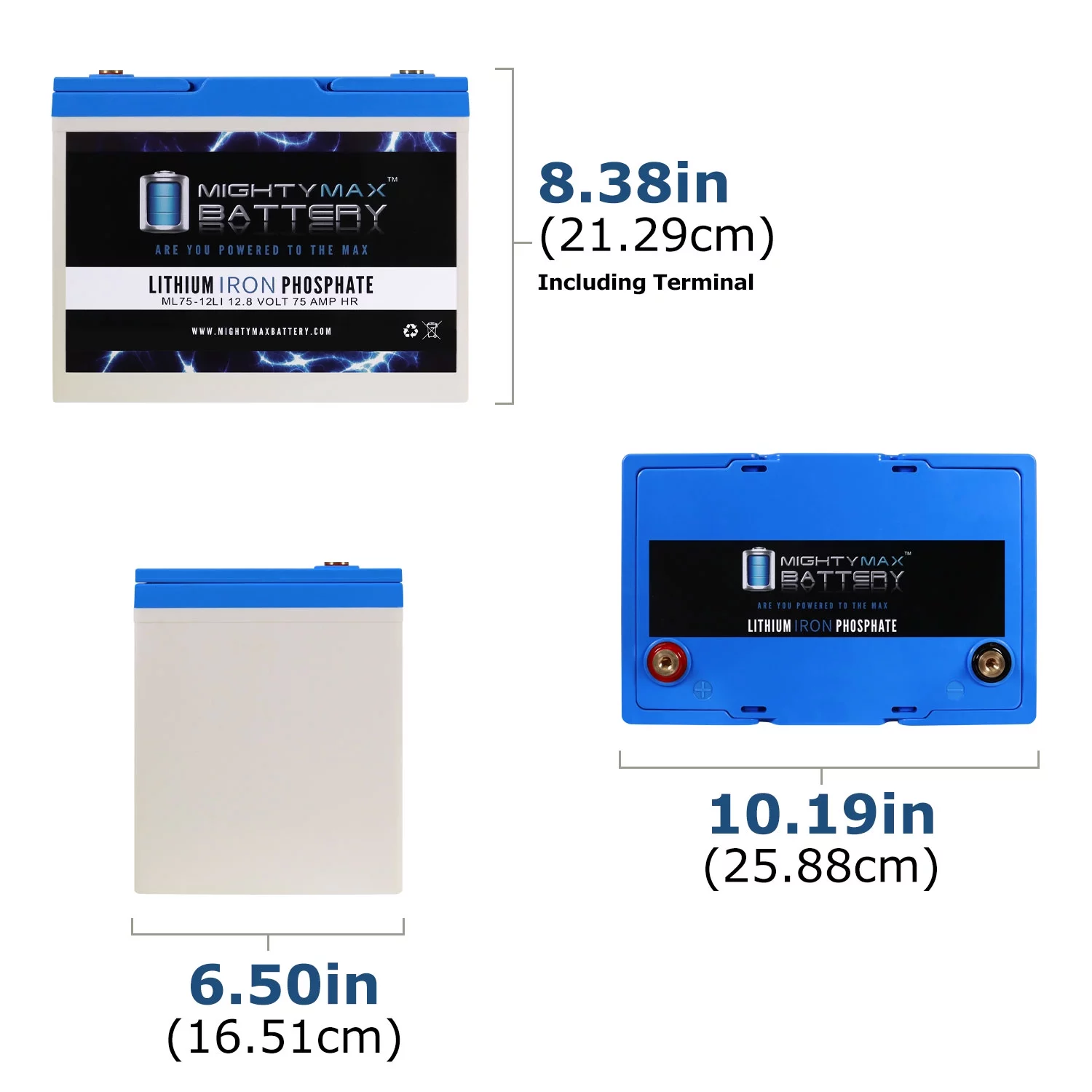 12V 75AH Lithium Battery Replaces BCI Group 24M Starting Marine, RV