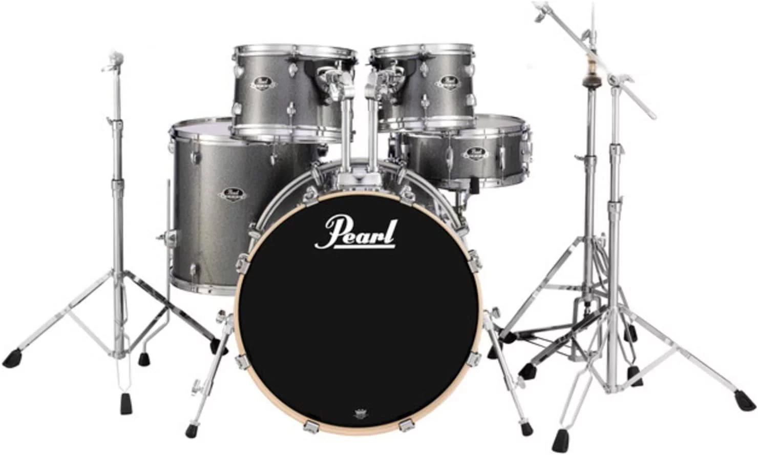 Pearl EXX725S/C708 Export Series 5-Piece Drum Kit, Grindstone Sparkle