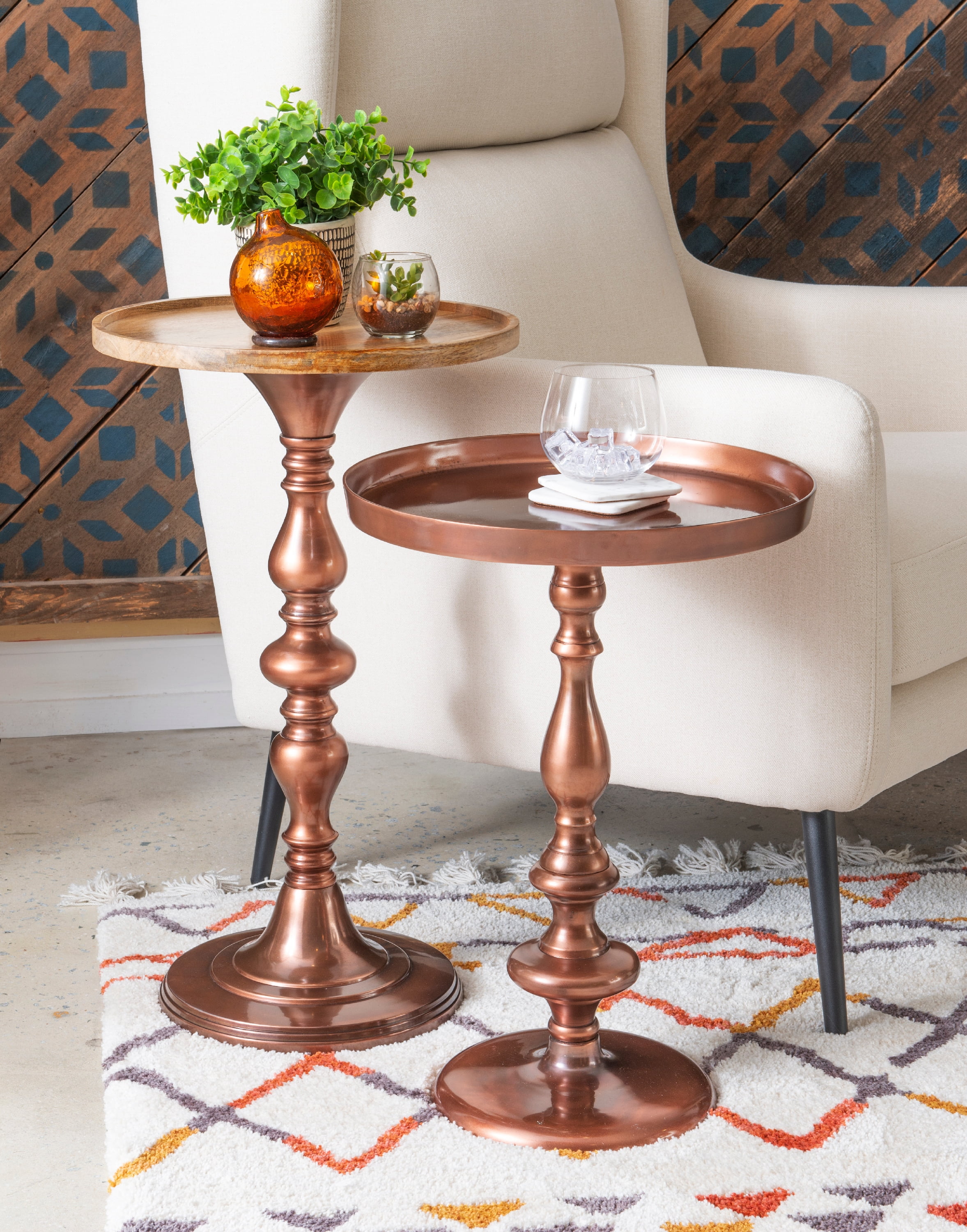 Powell Stephany Round Pedestal Drink Table, 25.75