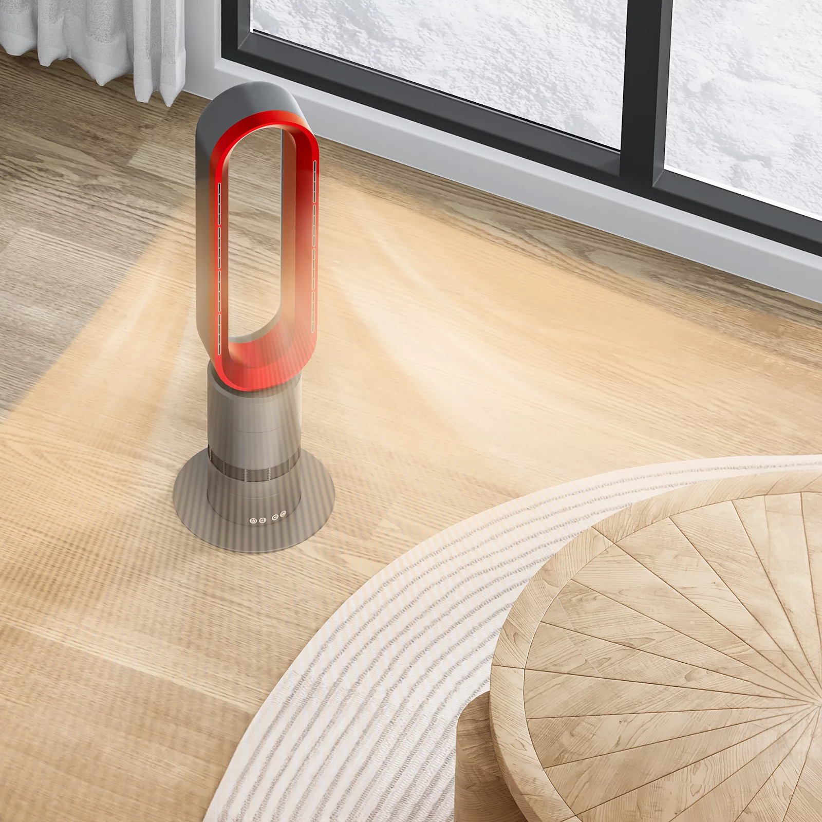 Magshion 2 in 1 Space Heater Bladeless Tower Fan, 31