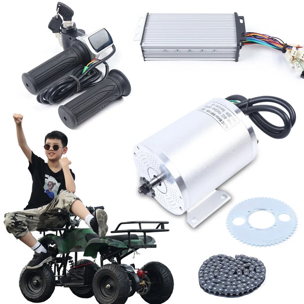 Miumaeov 48V 2000W Electric High Speed DC Brushless Motor Conversion Kit with Controller For DIY E-bike Scooter Bicycle