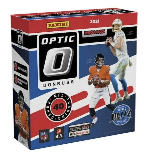 2021 Panini Donruss Optic Football NFL Trading Card Mega Box (Fanatics Exclusive - Red Hyper Parallels)