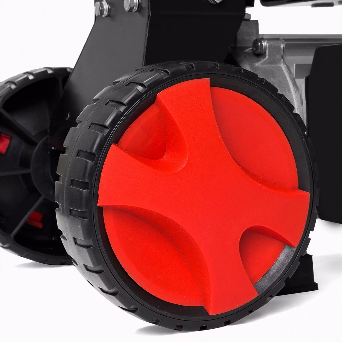 Electric 7-Ton Log Splitter 1500W Cut Wood Mobile Cutter Hydraulic Firewood Logs Build-in Wheel, Red/Black