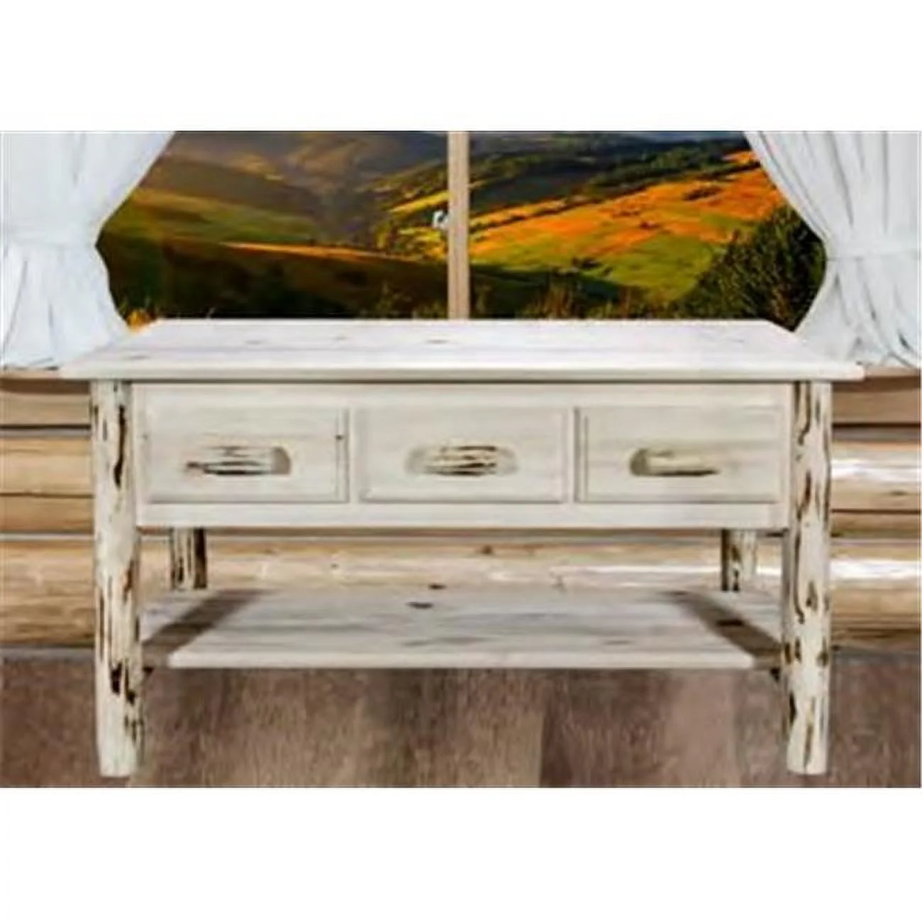 Montana Woodworks  Homestead Collection Console Table with 3 Drawers - 5.5 x 11.75 x 10.5 in.