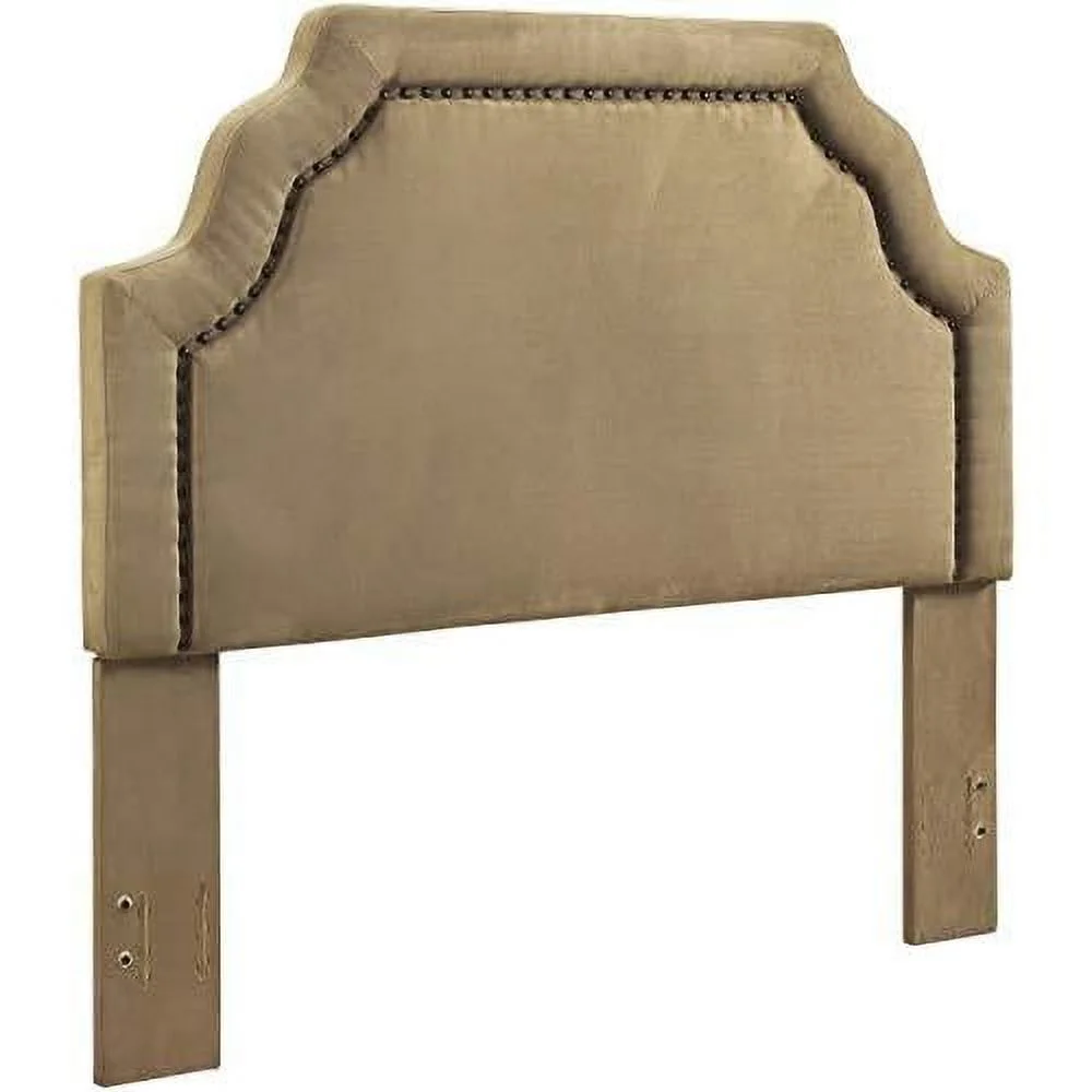 Loren Upholstered Headboard, Full/Queen, Camel Microfiber