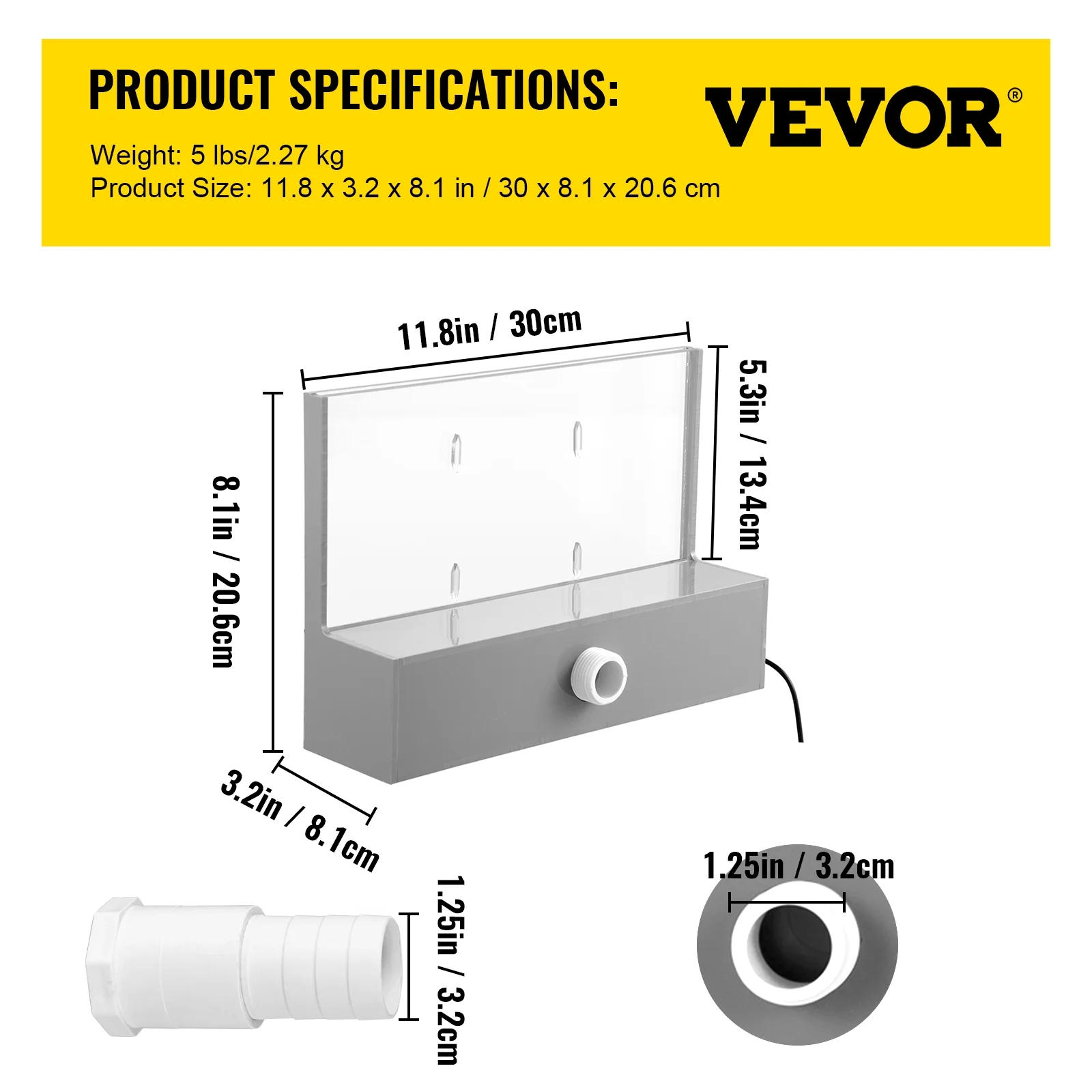 Fountain Spillway Waterfall Pool Led Lighted Spillway11.8