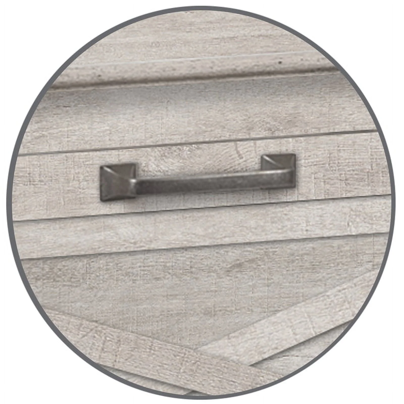 Home Square Wood 2 Drawer Lateral Filing Cabinet in Washed Gray - Set of 2