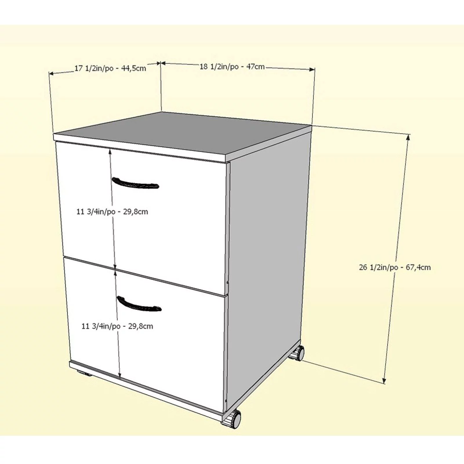 Essentials 2 Piece Home Office Set White and Black