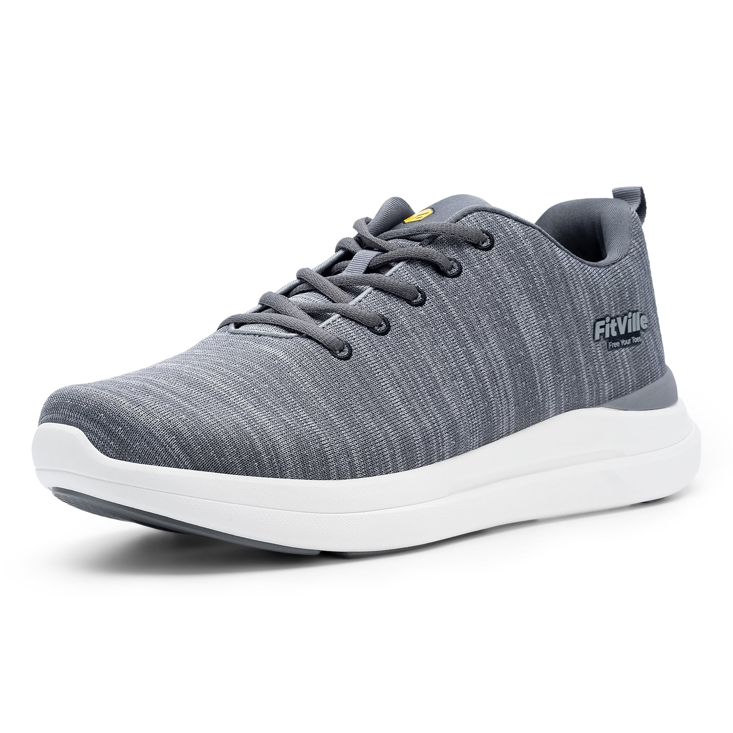 FitVille Men's Extra Wide Walking Shoes Comfortable Sneakers with Arch Support for Plantar Fasciitis