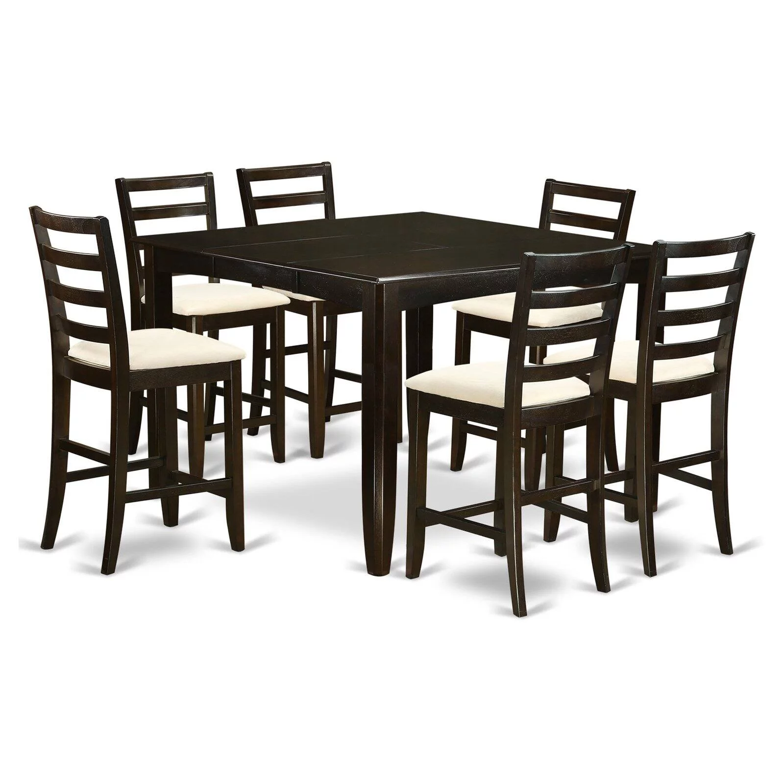 East West Furniture Fairwind 7-piece Wood Dining Table Set in Cappuccino