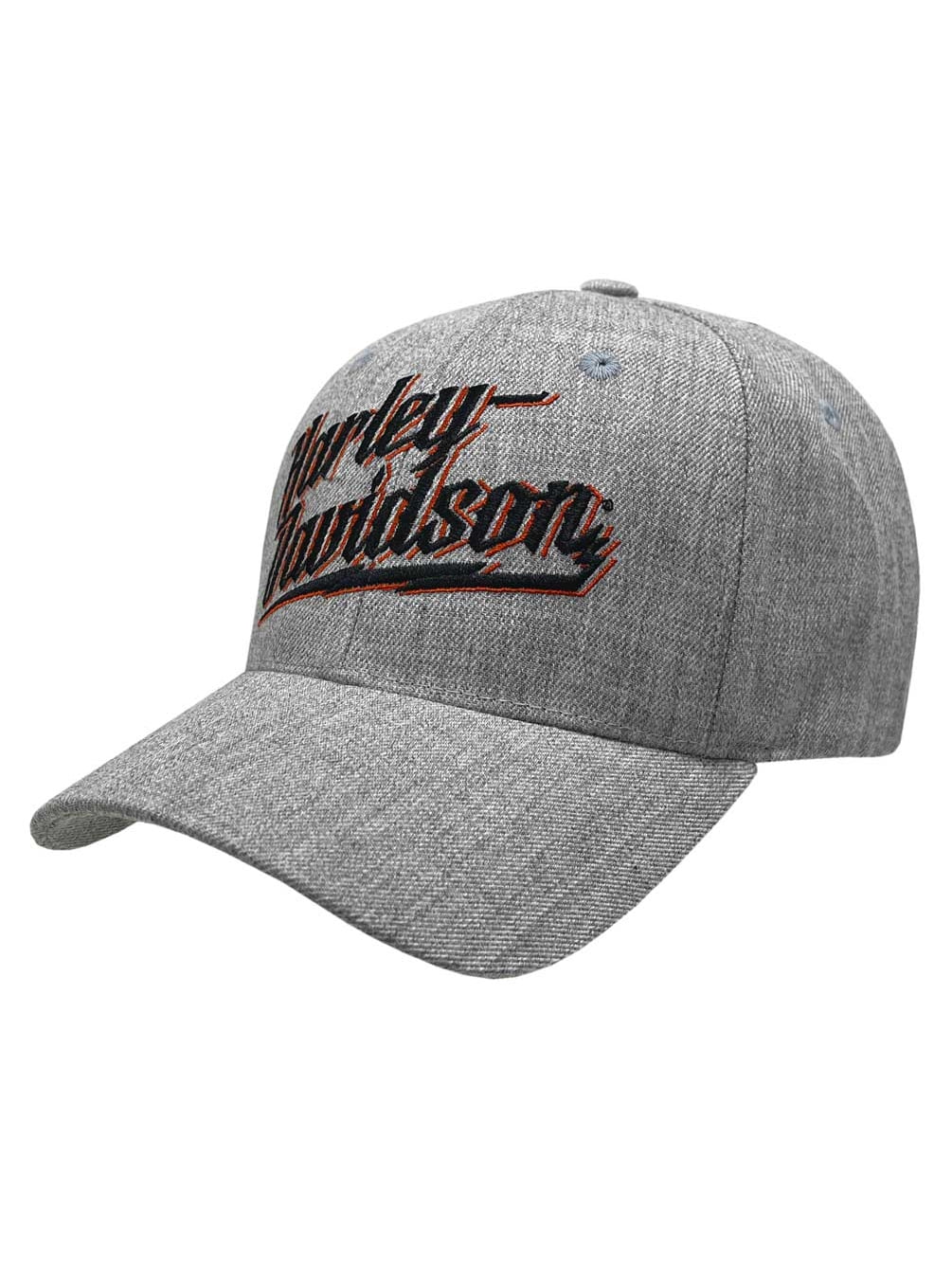 Harley-Davidson Men's Thunder Bolt Curved Bill Adjustable Baseball Cap - Gray, Harley Davidson