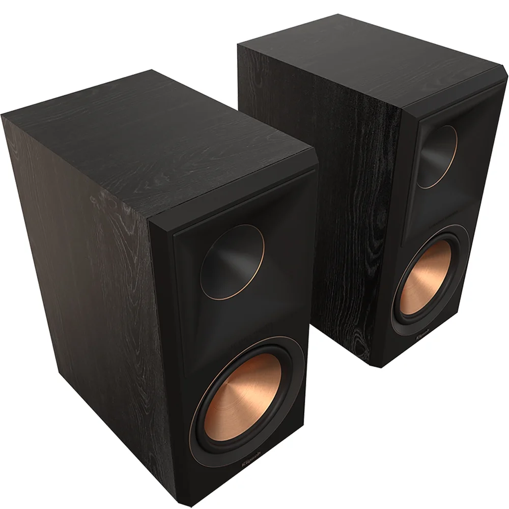 Klipsch 1070016 RP-600M II Bookshelf Speakers with Enhanced Tractrix Horn, Ebony (Pair) Bundle with Deco Gear 6 x 6 inch Microfiber Cleaning Cloth and 2 YR CPS Enhanced Protection Pack