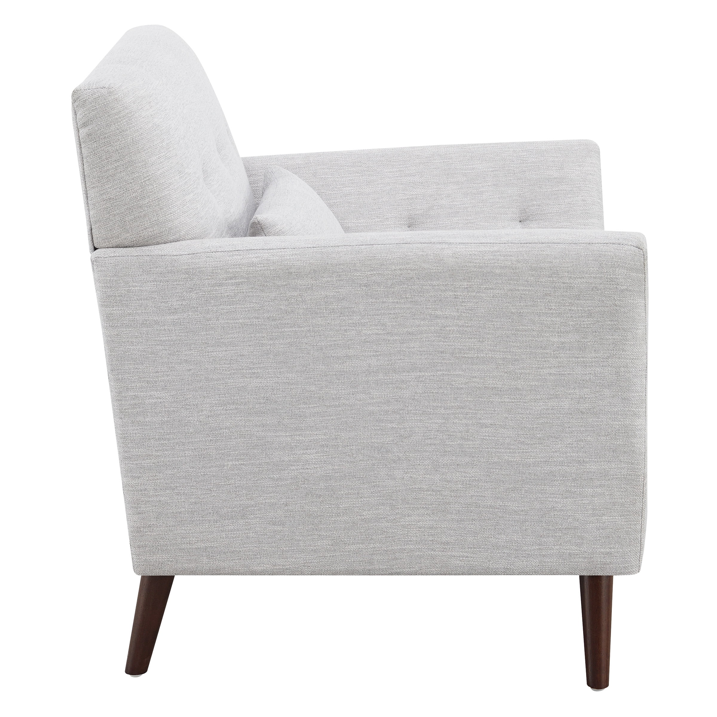 OSP Home Furnishings Phillip Accent Chair in Fog Fabric w/ Medium Espresso Wood Legs