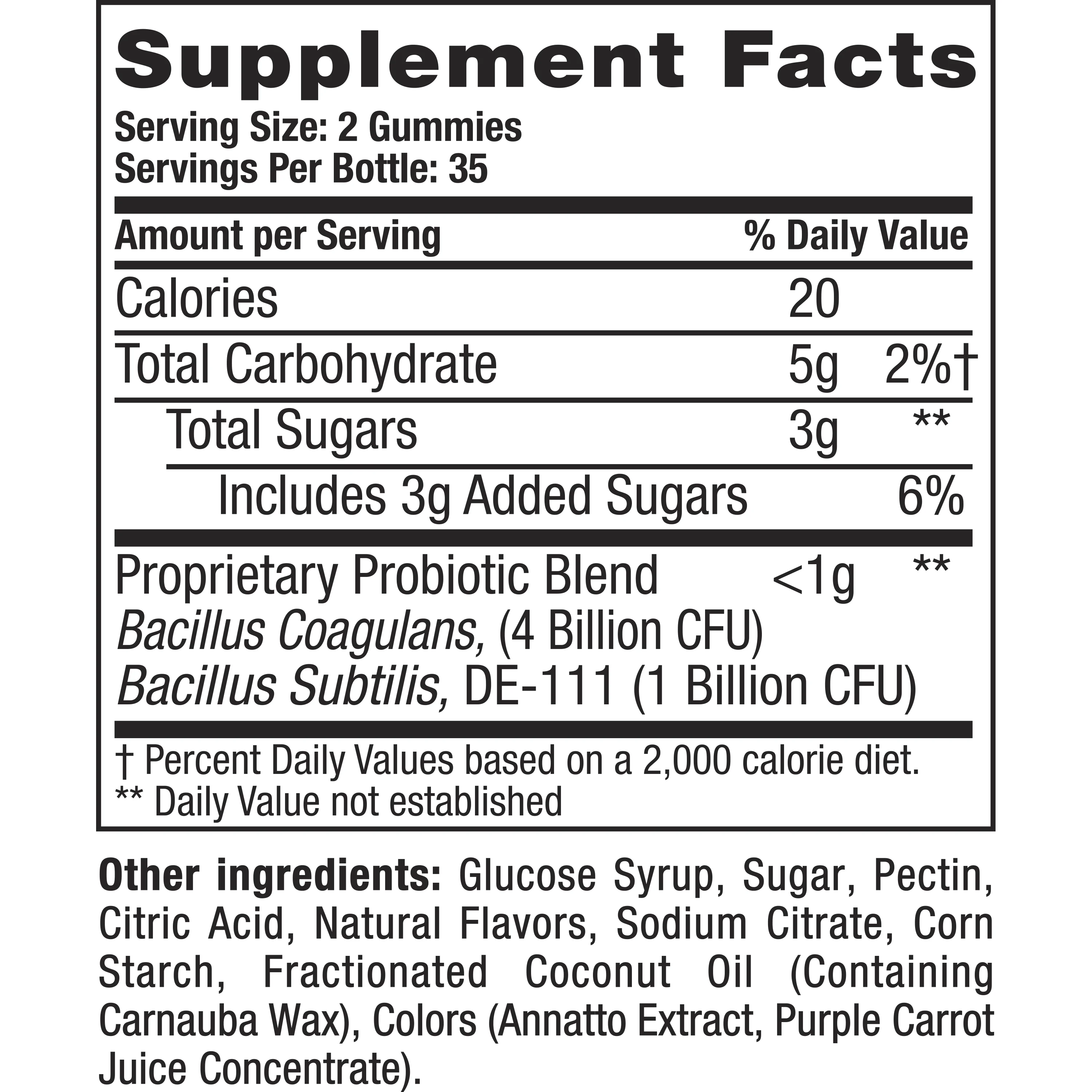 5 Pack Vitafusion Probiotic Gummy Supplement Raspberry Peach Mango 70 Gummies