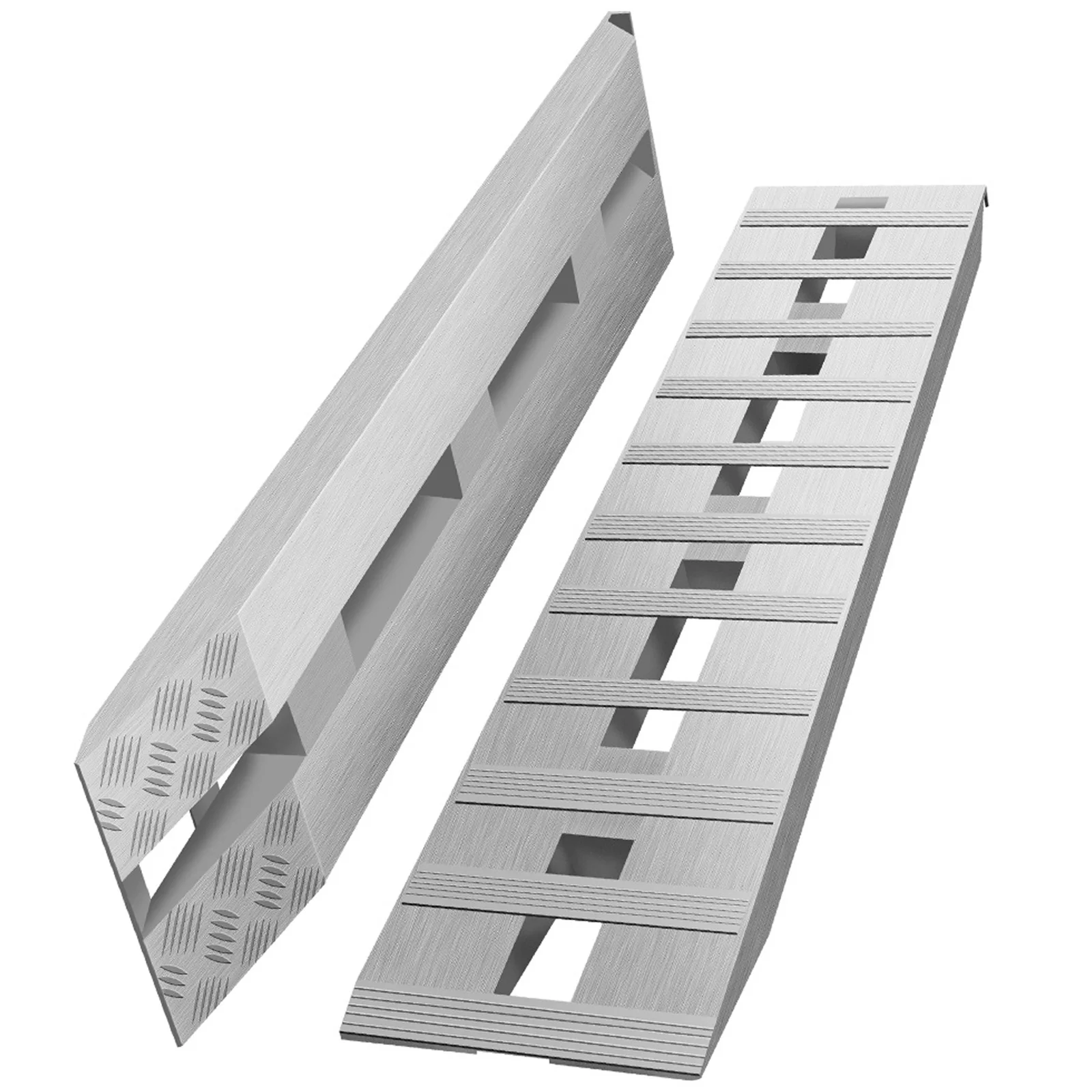 SKYSHALO 60x12 Inch Aluminum Ramps 6000LBS 1 Pair 2 Ramps Capacity Car Trailer Truck ATV Ramps