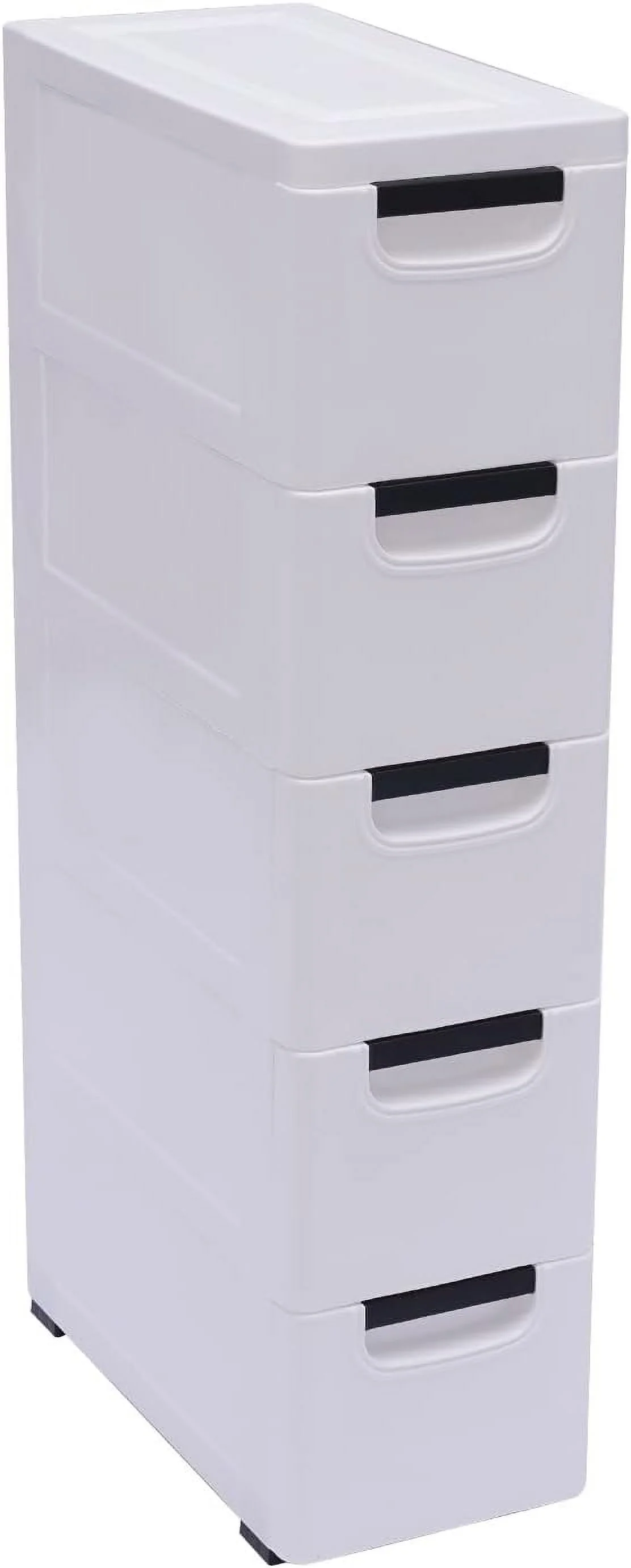 ZFGSUIJN Narrow Dresser  33" Tall Vertical Plastic Drawers Dresser  Chest of 5 Drawers  Tower  Clothing Organizer with Wheels for Closet Bedside  Playroom