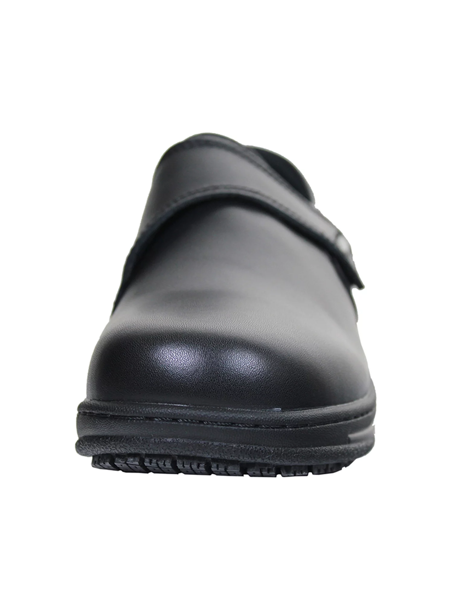 Tanleewa Slip Resistant Work Shoes Hook and Loop Slip-on Leather Shoes for Women Shoe Size 9.5