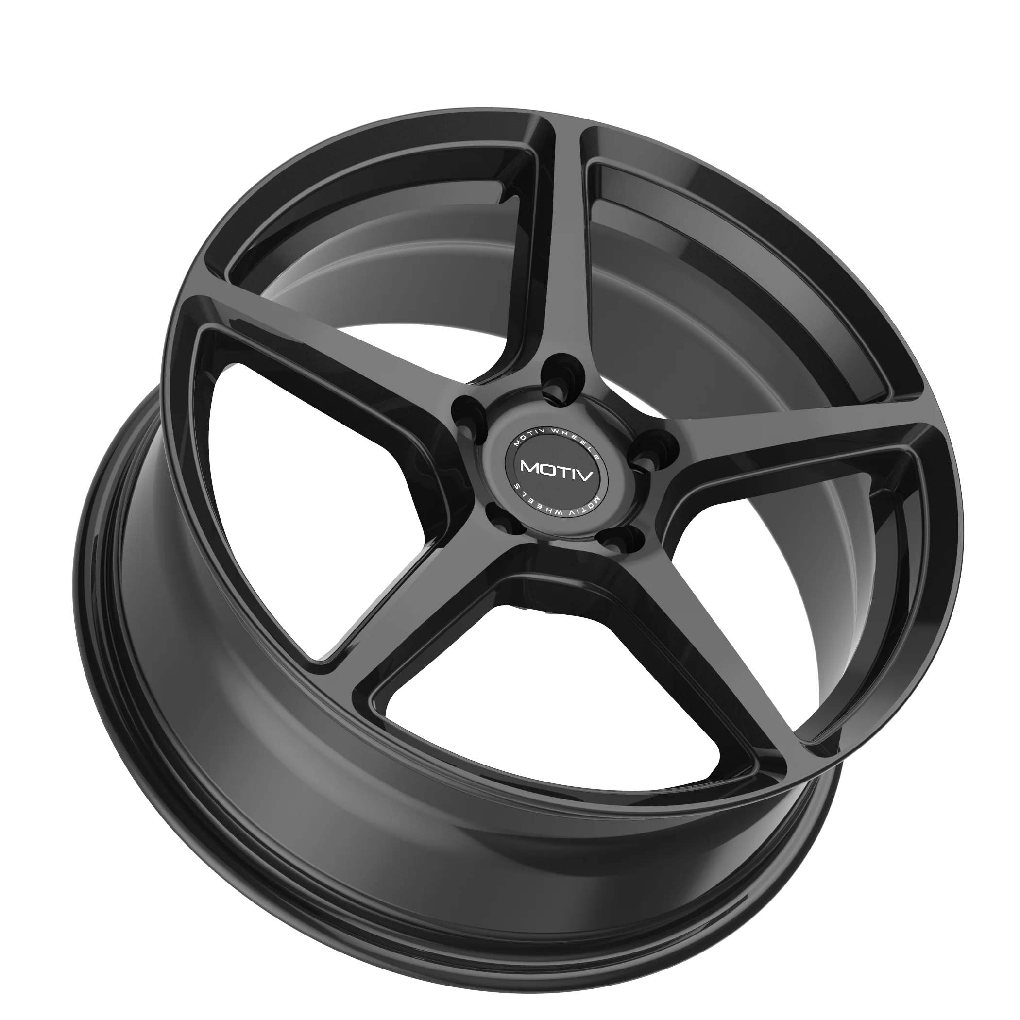 Motiv 433B BLADE 433B-8756540 18X7.5 5X4.50 (+40) MTV 433B Blade (HB 73.1) Gloss Black Cast Aluminum
