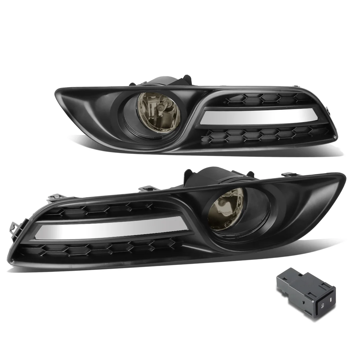 DNA Motoring FL-ZTL-213-SM For 2013 to 2016 Nissan Sentra Front Bumper Driving Fog Light Lamp+Switch Smoked Lens 14 15