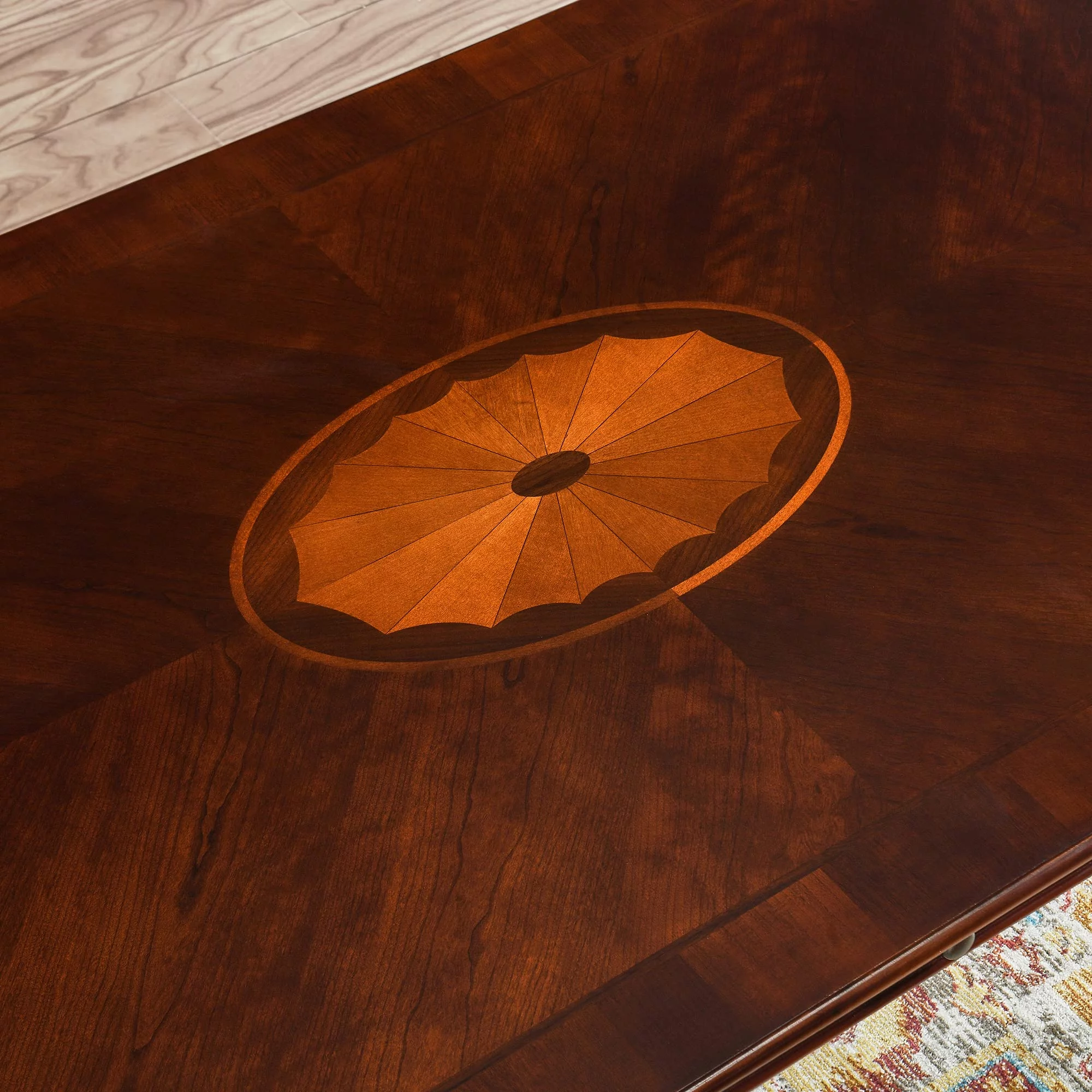 JESONVID Solid Wood Dining Table with Drawer, 67.3