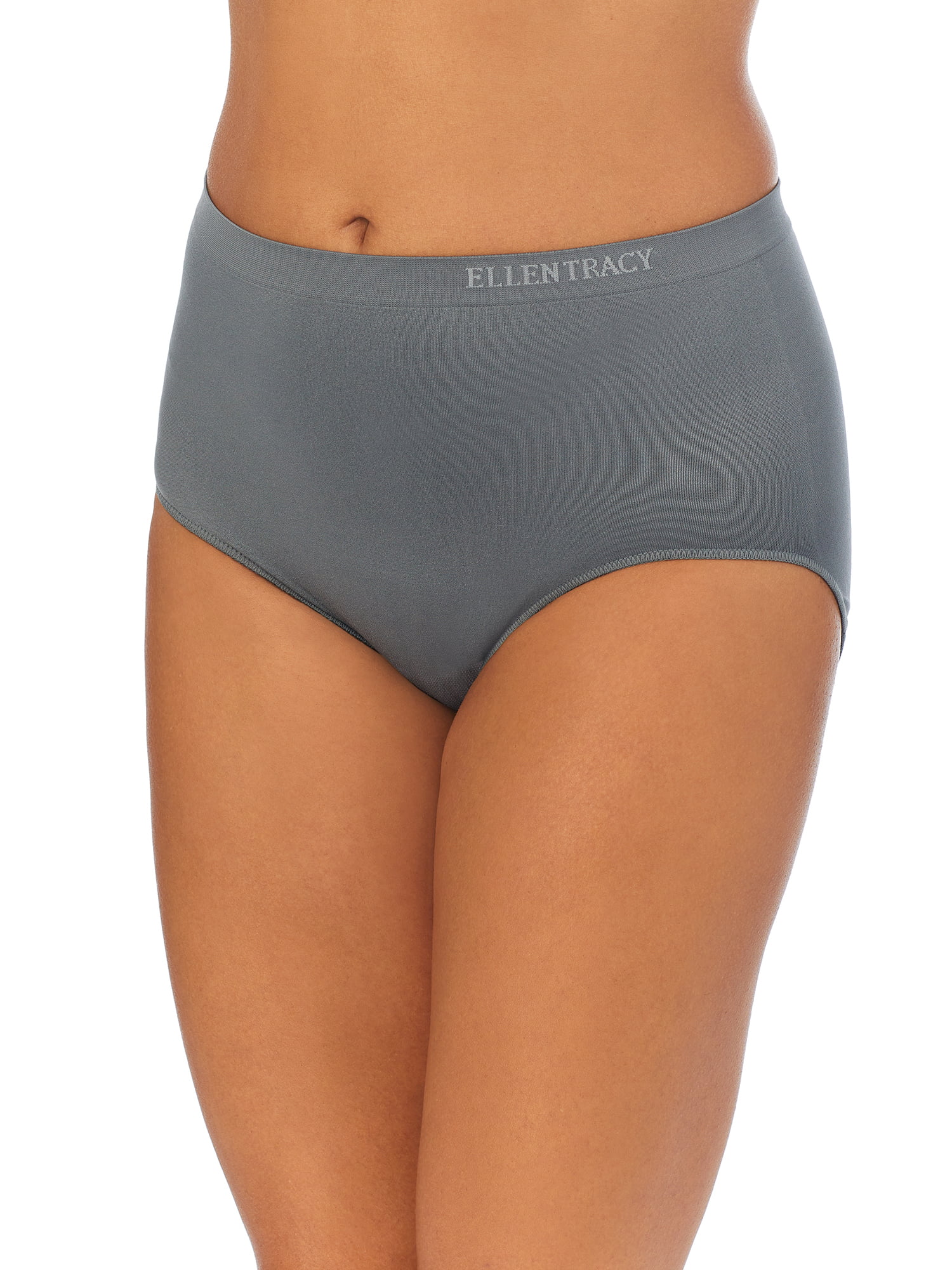 Ellen Tracy Women's Seamless Full Brief Panty, 4 Pack