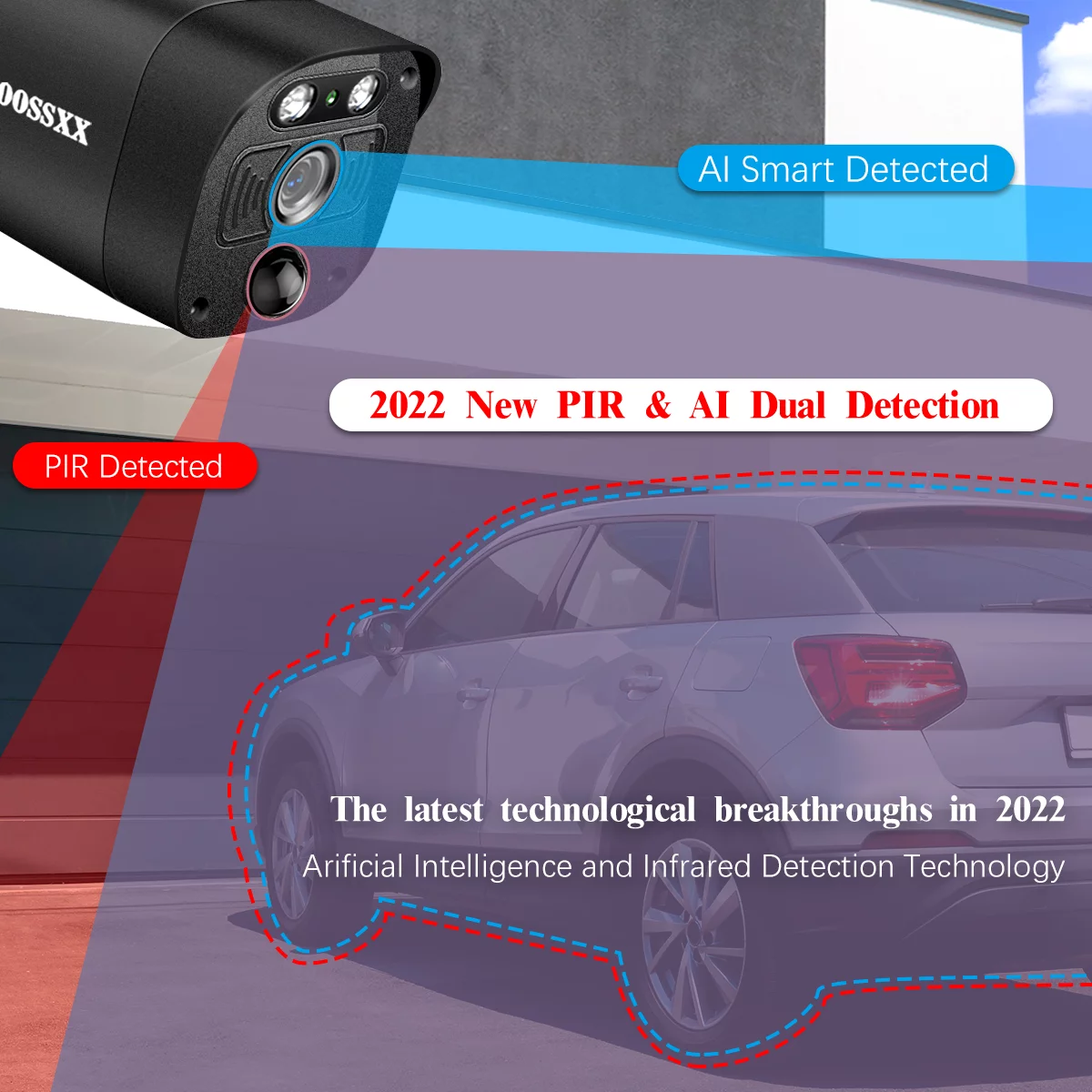 OOSSXX 4K PoE Security Camera System,8 Black CCTV Cameras with 2-Way Audio