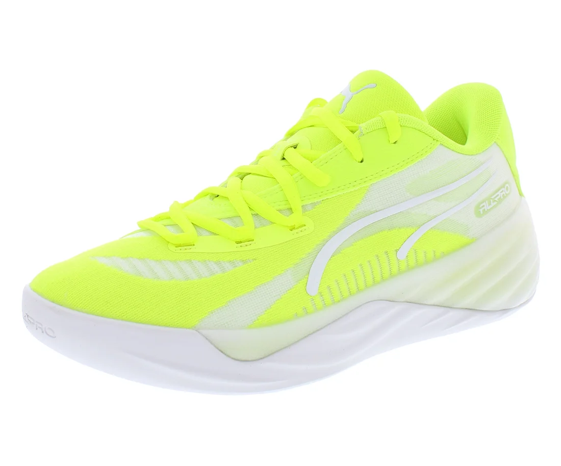 Puma All Pro Nitro Mens Shoes Size 8, Color: Lime Squeeze/White