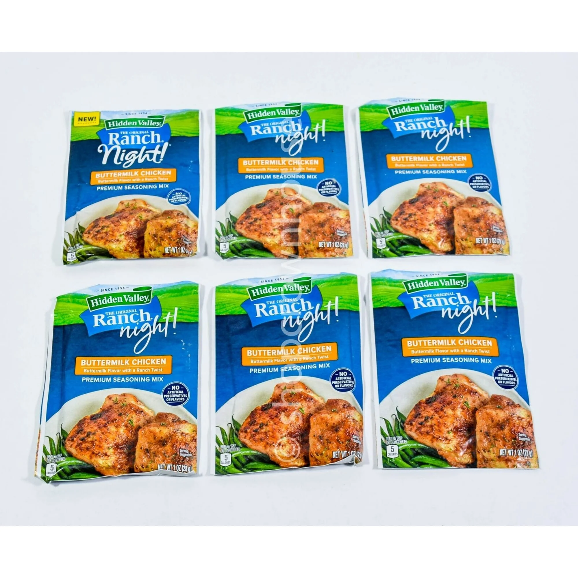 6 Hidden Valley Ranch Night BUTTERMILK CHICKEN Seasoning Mix 1 ounce 01/04/2024