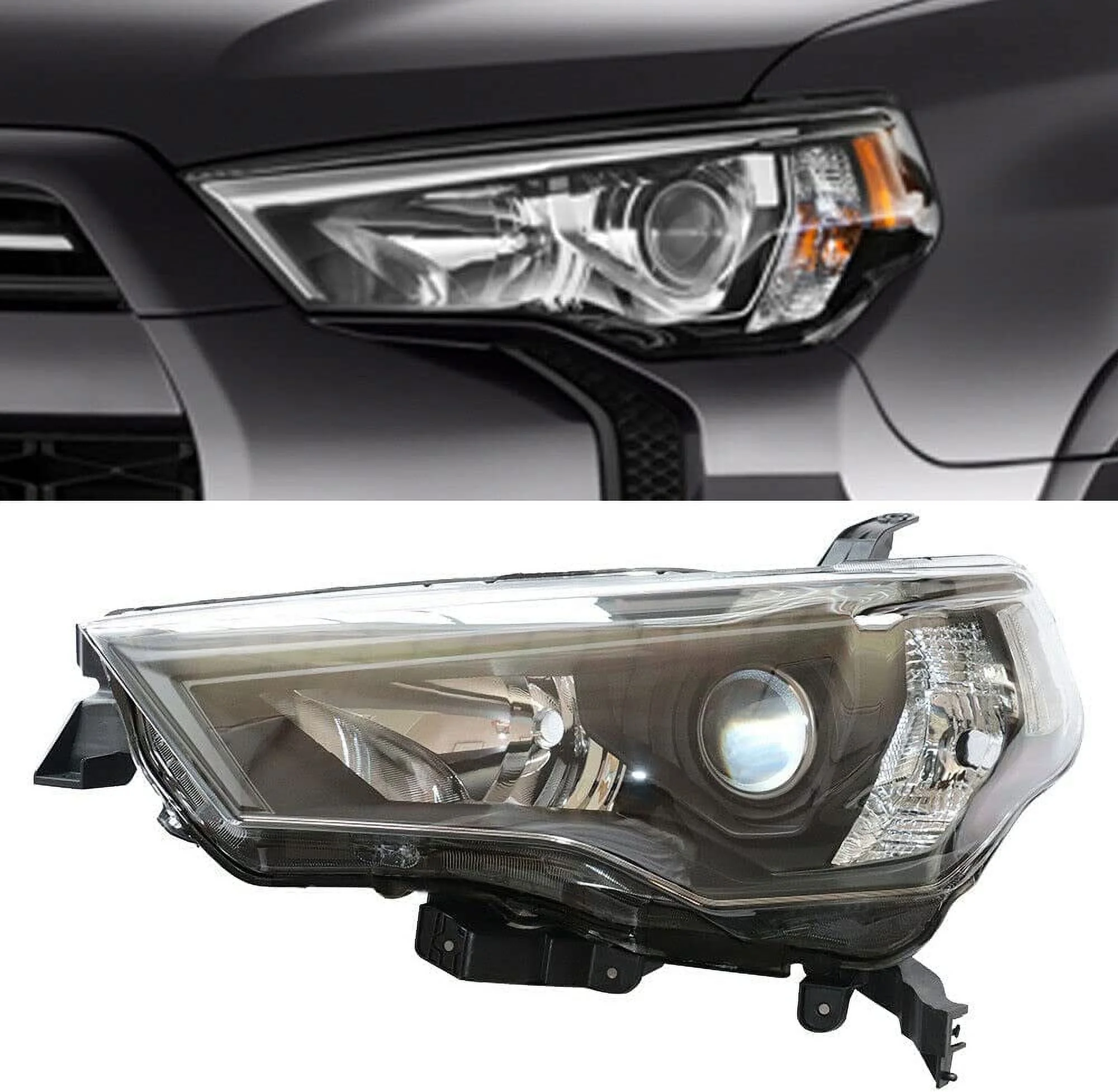 DENEST For 2014 2015 2016 2017 2018 2019 2020 Toyota 4 Runner Halogen Headlights Assembly, Driver Headlights Left