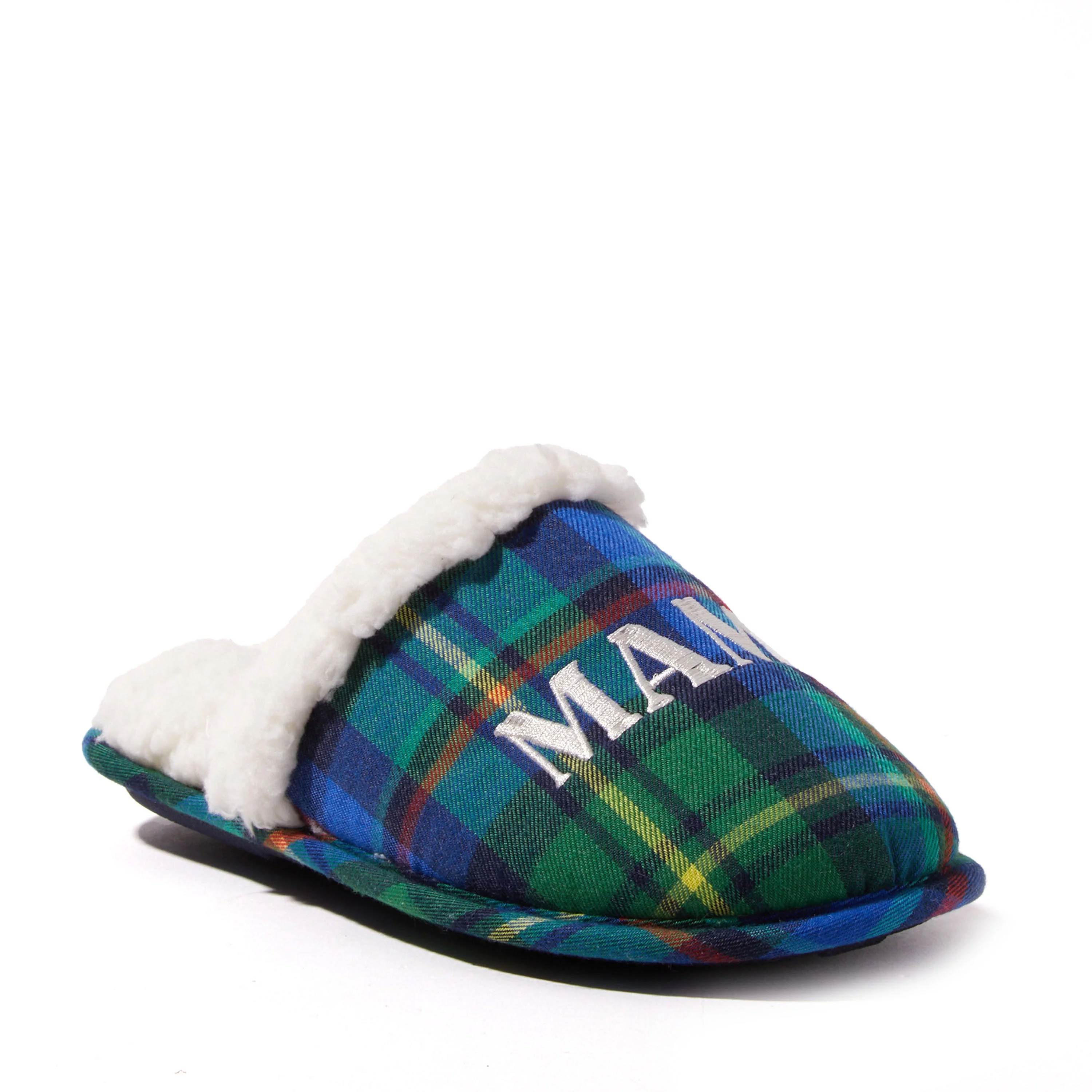 Dearfoams Women's Mama Bear Plaid Scuff Slipper