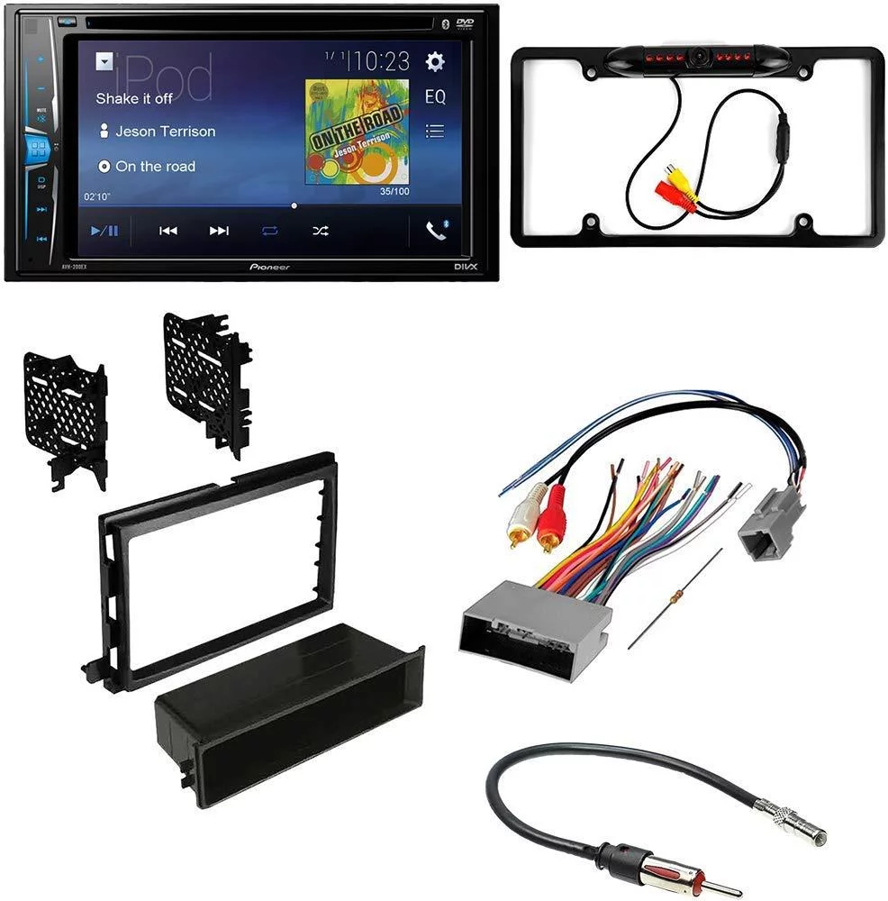 KIT2543 Bundle with Pioneer Multimedia DVD Car Stereo and Installation Kit - for 2013-2014 Ford F-150 Base Model / Bluetooth Touchscreen, Backup Camera, Double Din Dash Kit