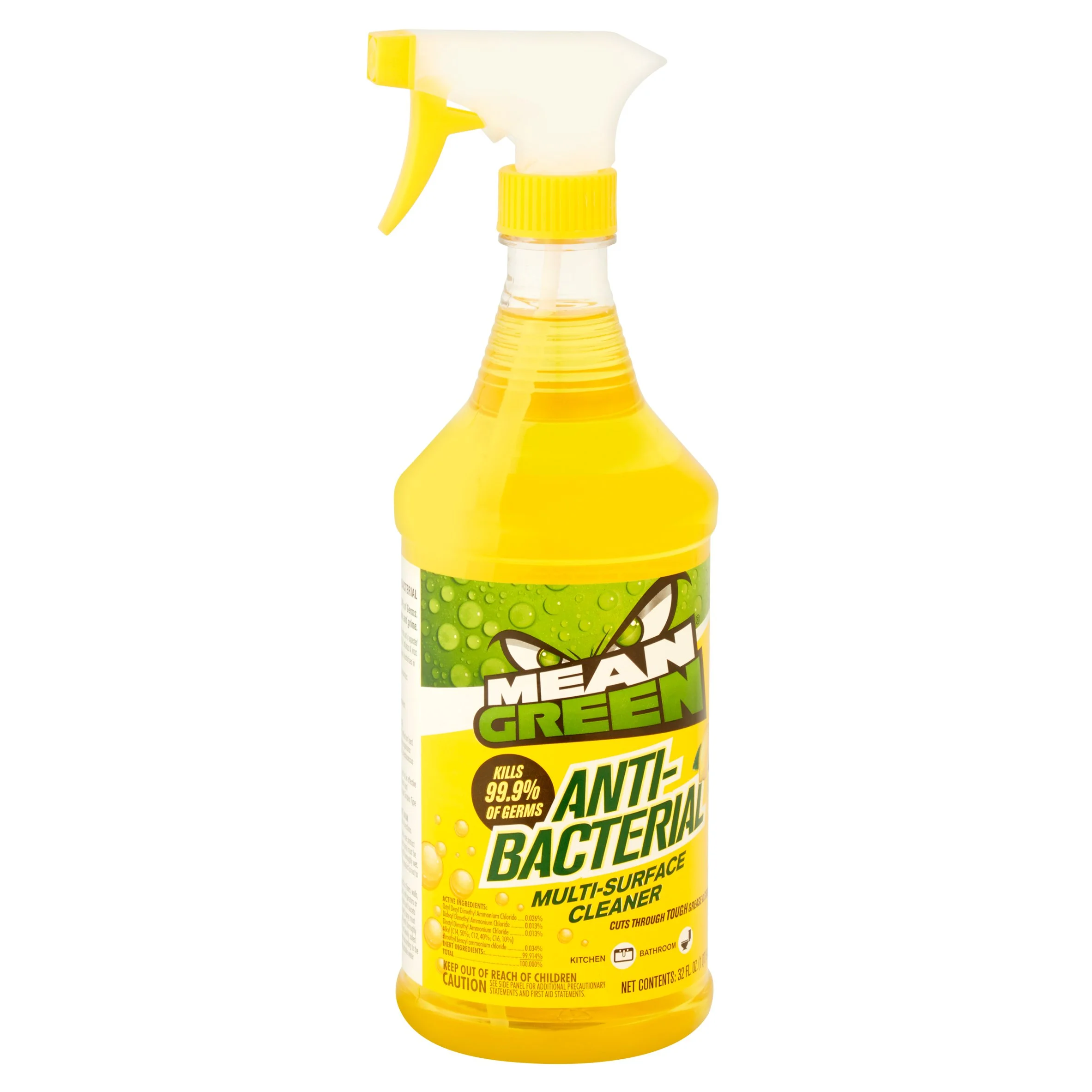 2 Pack Mean Green MG10532 Lemon Scent Antibacterial Cleaner, 32 Oz