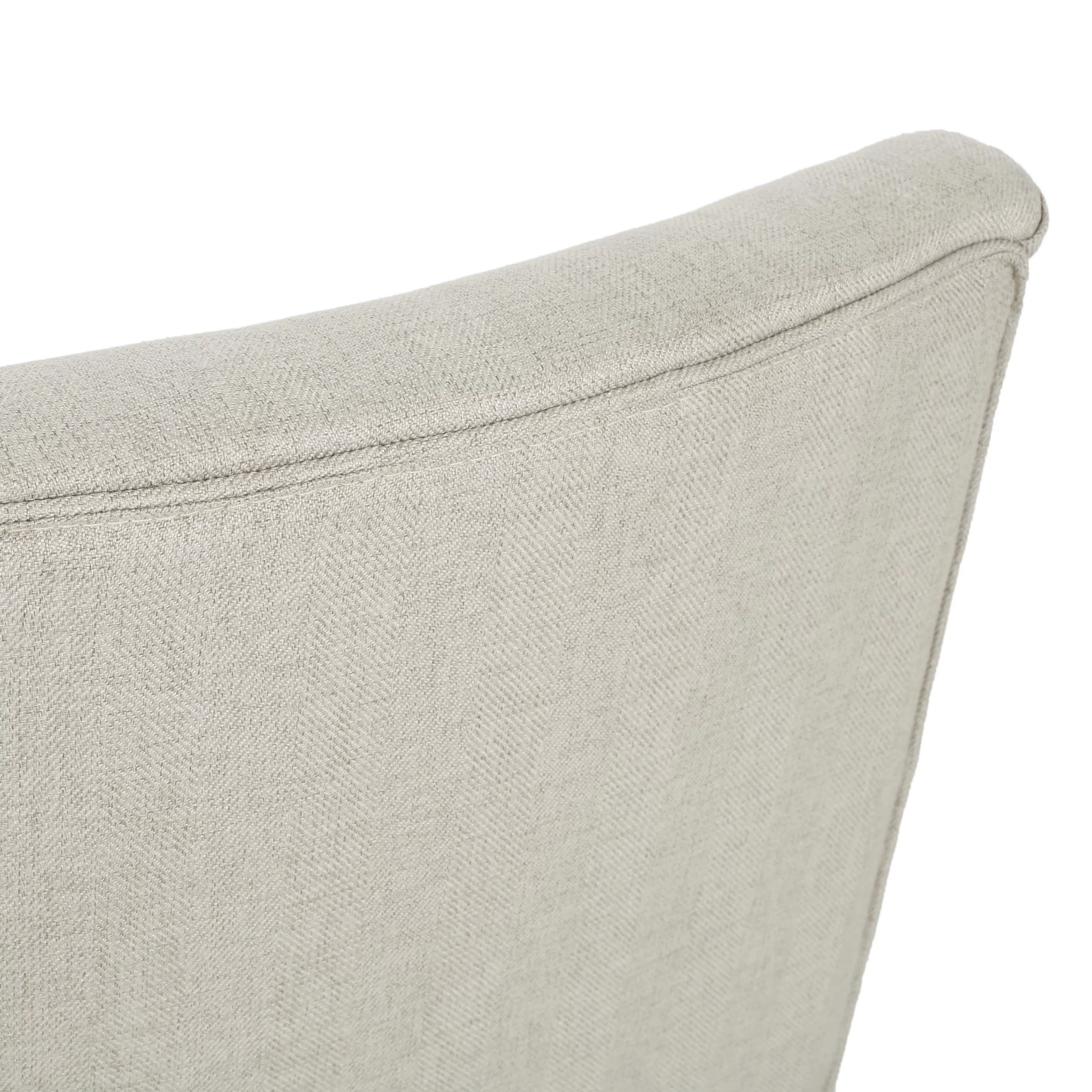 Noble House Bowrun Fabric Upholstered Dining Chairs, Set of 4, Wheat and Weathered Natural