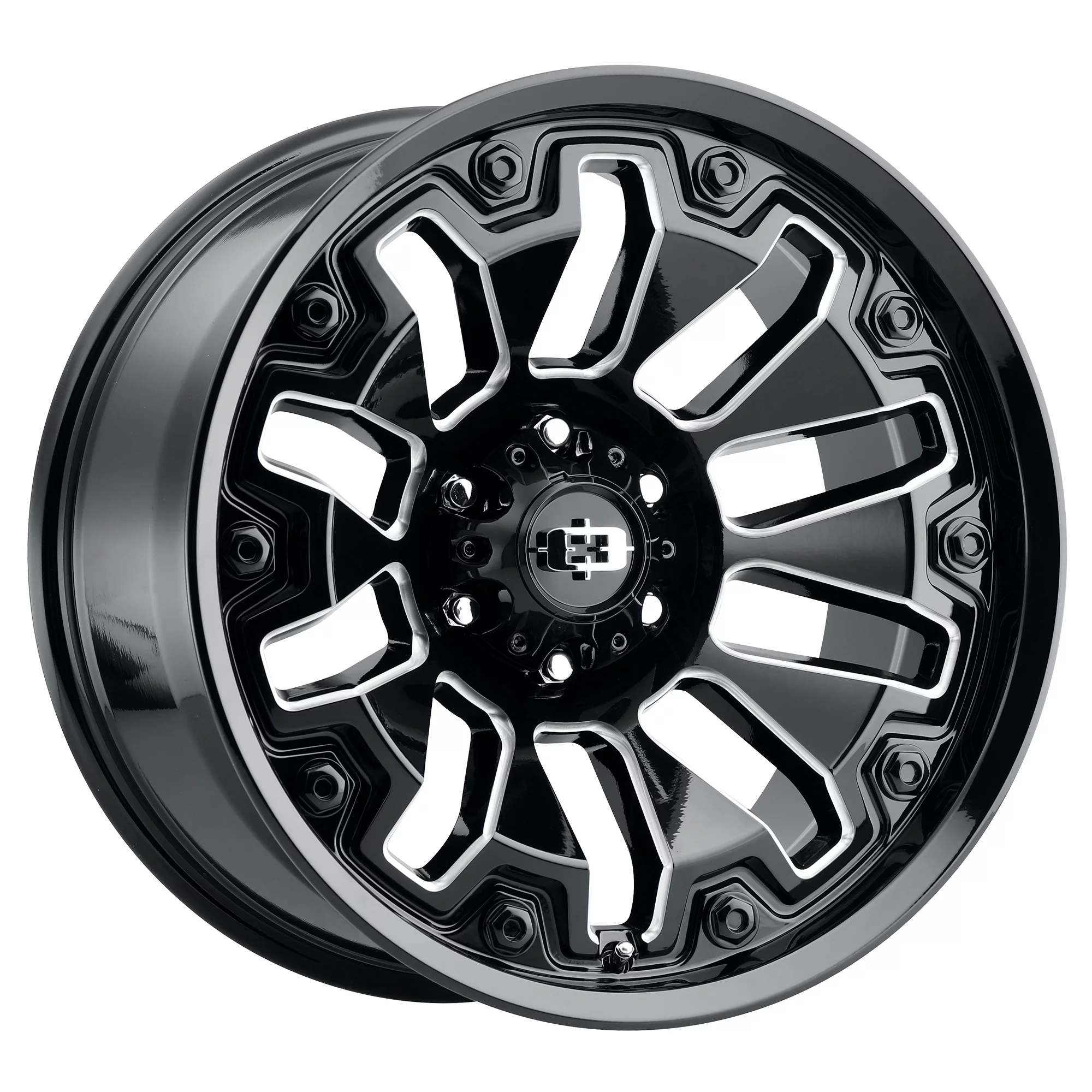 20x9 Vision 362 Armor Gloss Black Milled Wheel 6x5.5 (0mm)