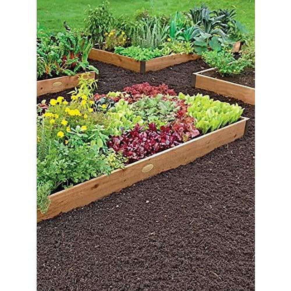 Cedar Raised Garden Bed | Weather Resistant Outdoor Square Planter Box For Plants, Herbs Flowers & Vegetables With Rust-Proof Aluminum Corners | 2Ft W X 8Ft L X 7-1/4